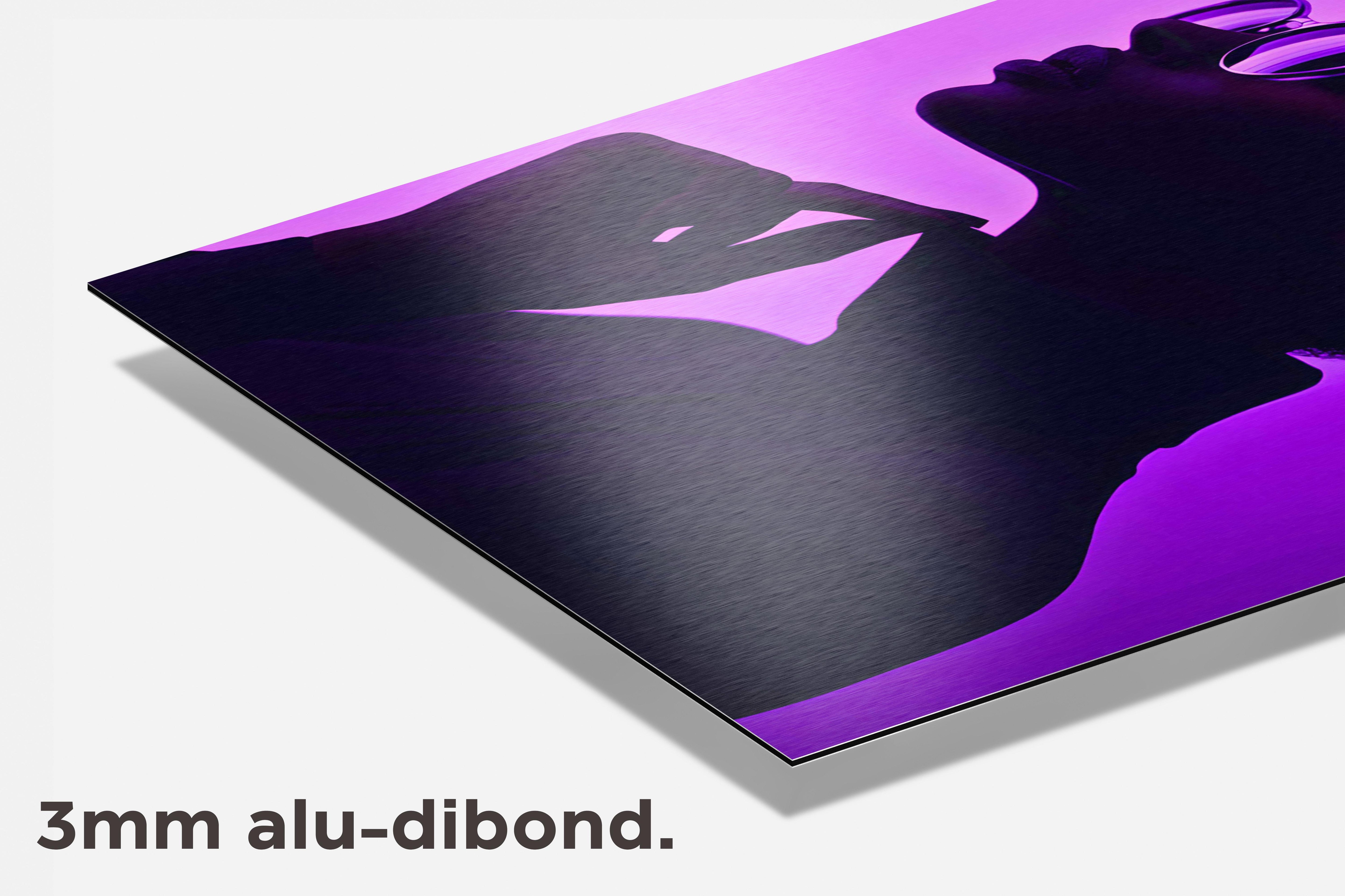 Paarse Vrouw dibond detail