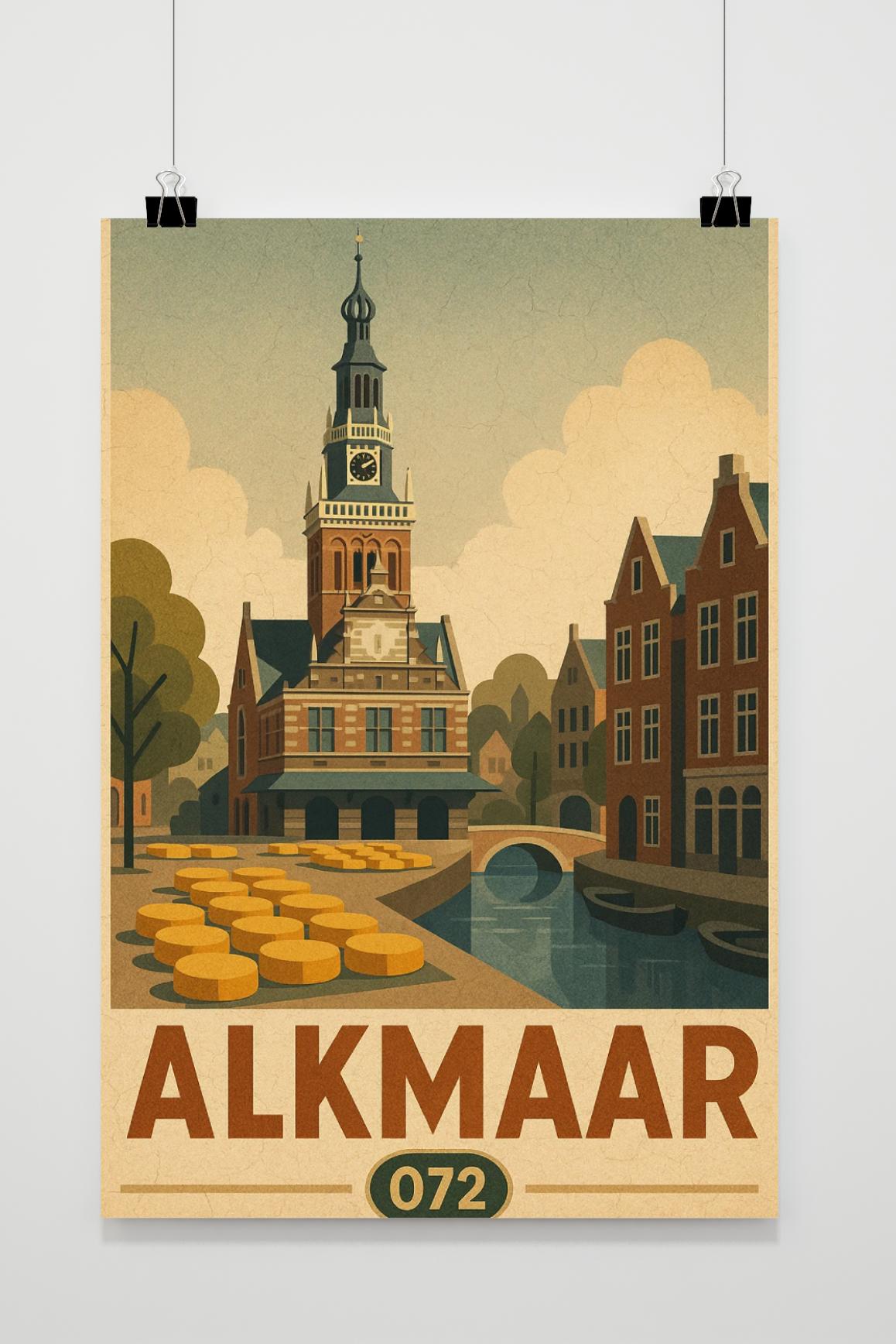 Affiche Alkmaar Netherlands Vintage de 25 Artstreet