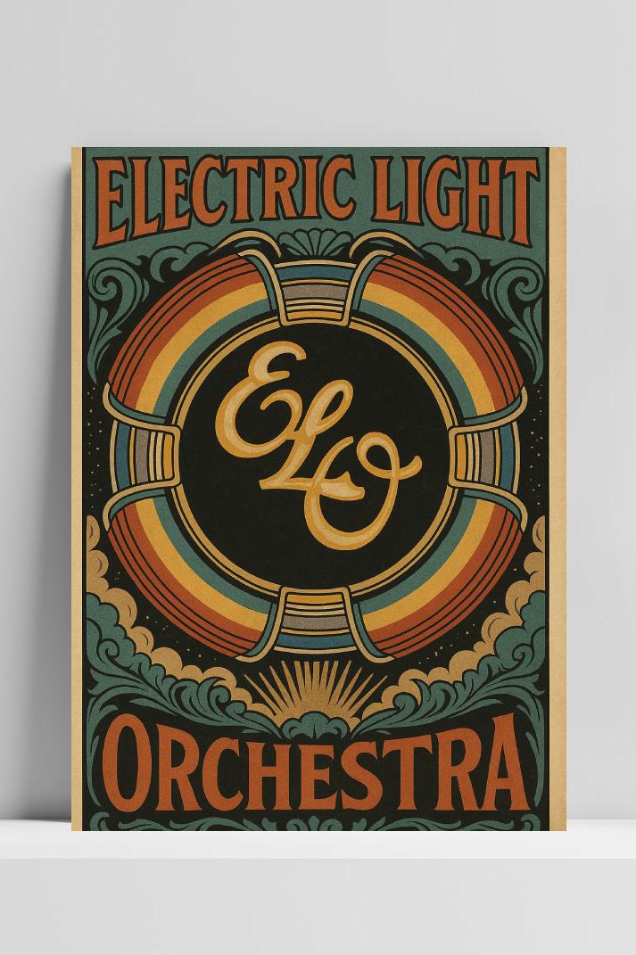 Electric Light Orchestra Vintage op 3mm aluminium dibond