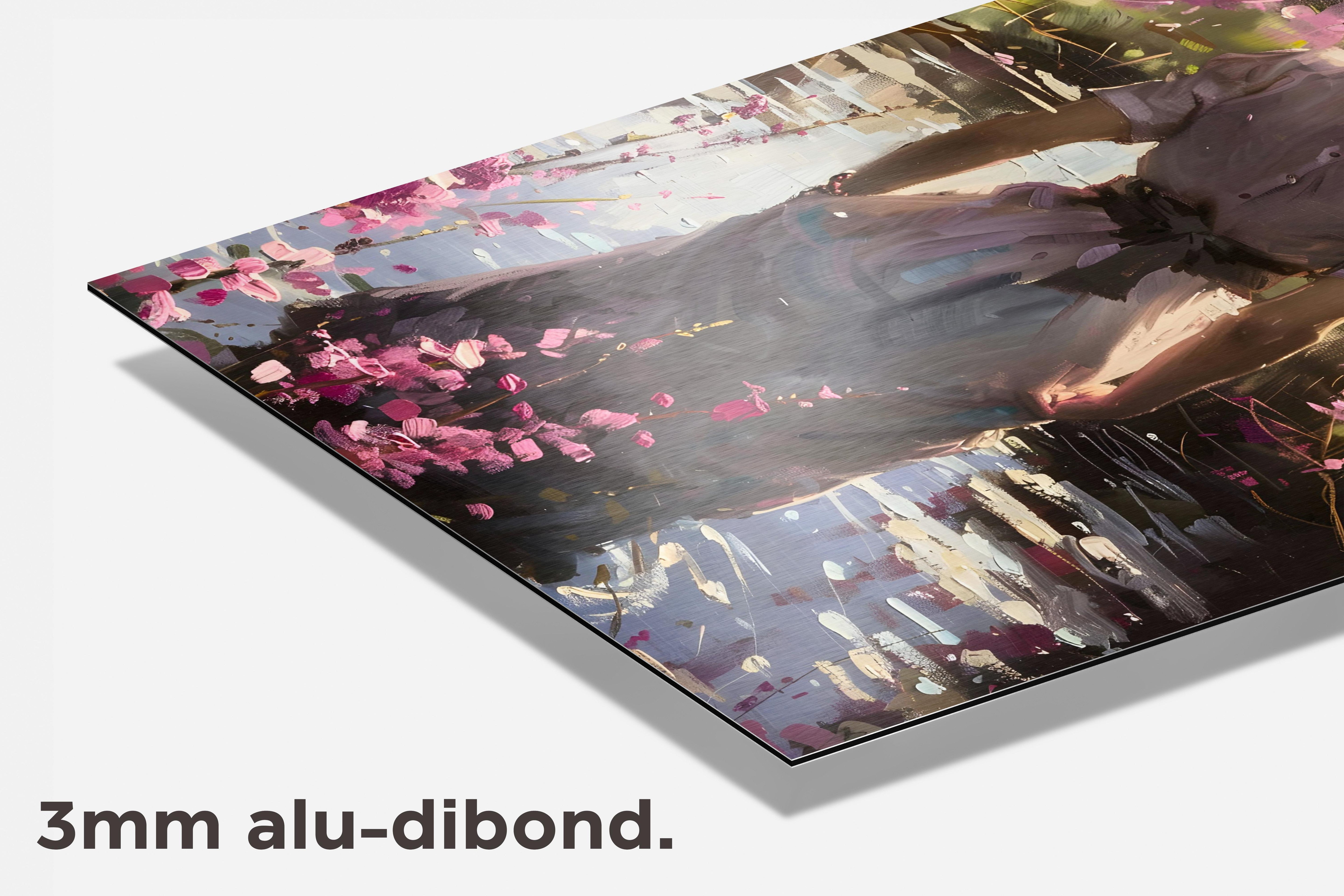 Vrouw Moeras Bloemen dibond detail