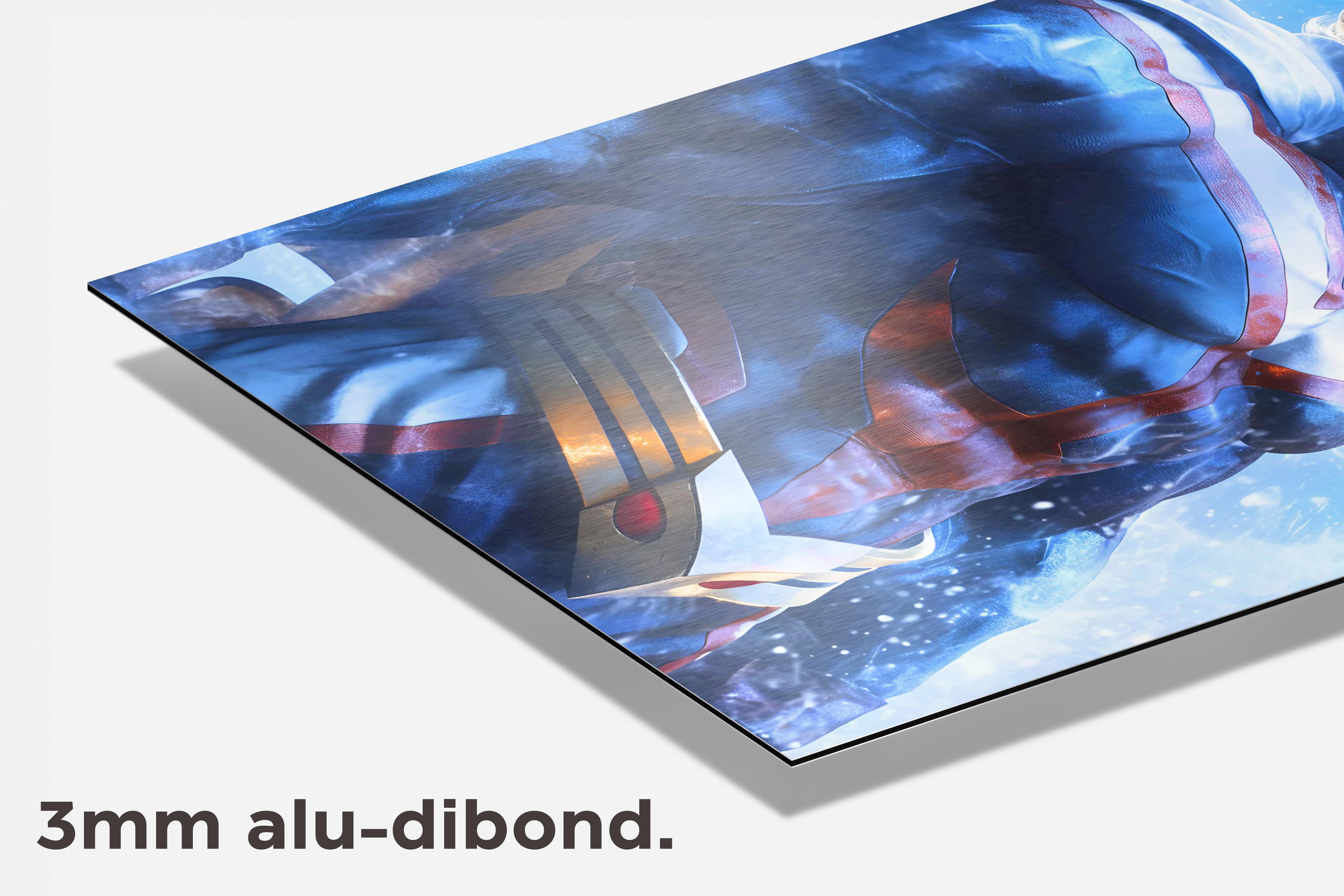All Might dibond detail