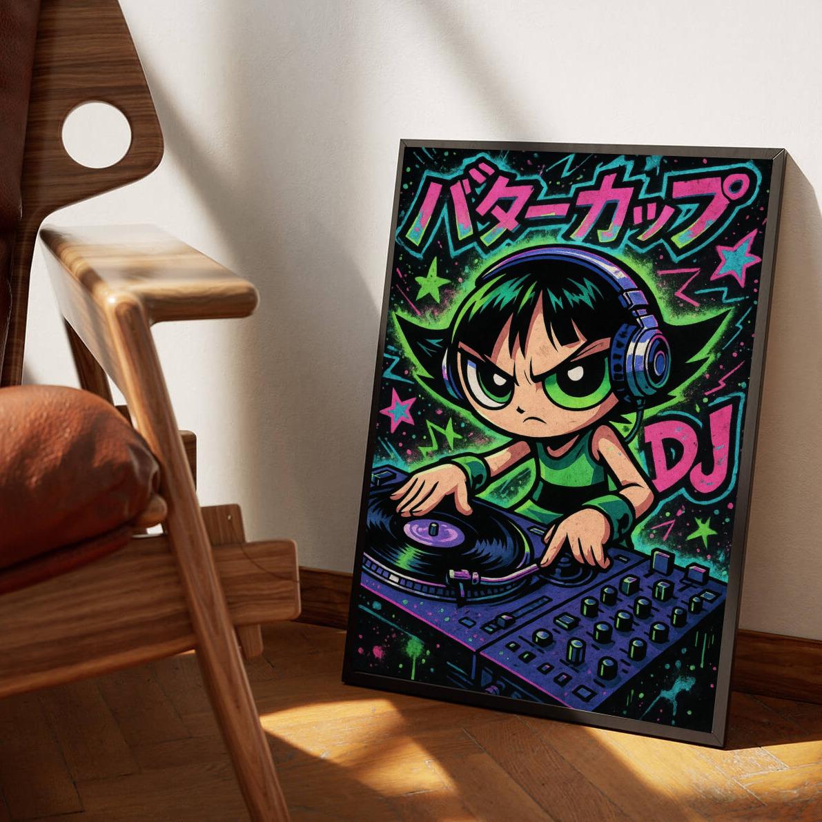 Buttercup Powerpuff Girls DJ poster sfeerbeeld 3
