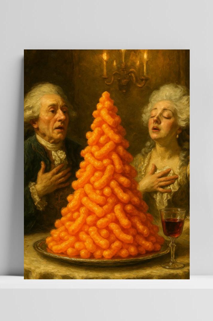 Cheese Puffs Vintage op 3mm aluminium dibond