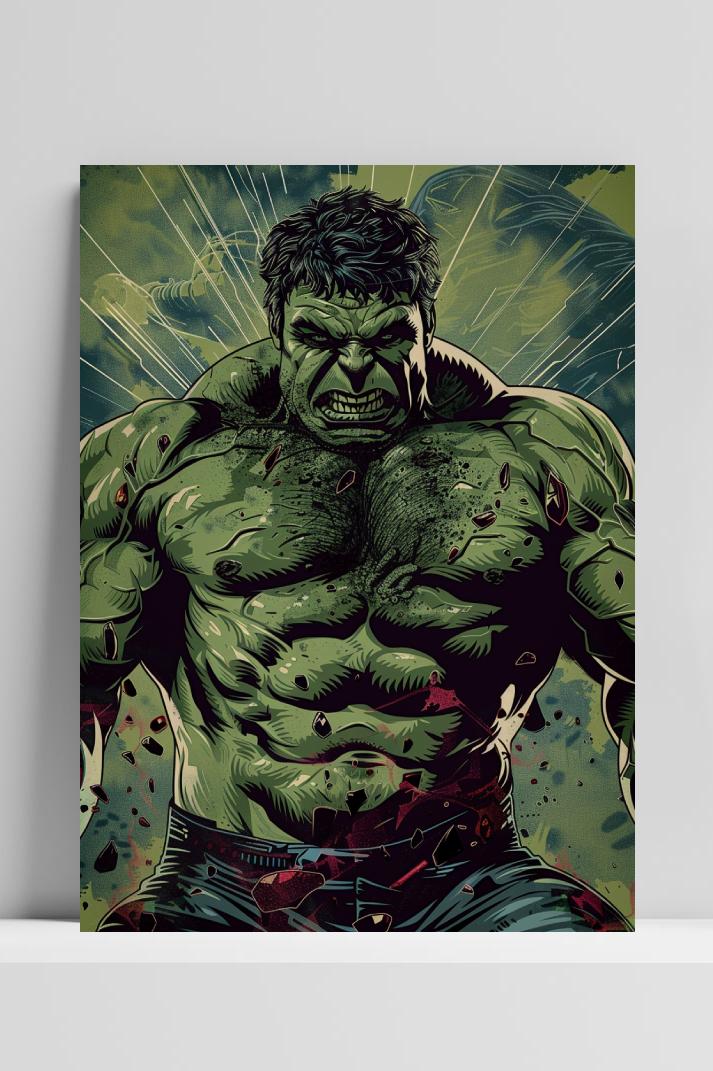 Hulk op 3mm aluminium dibond