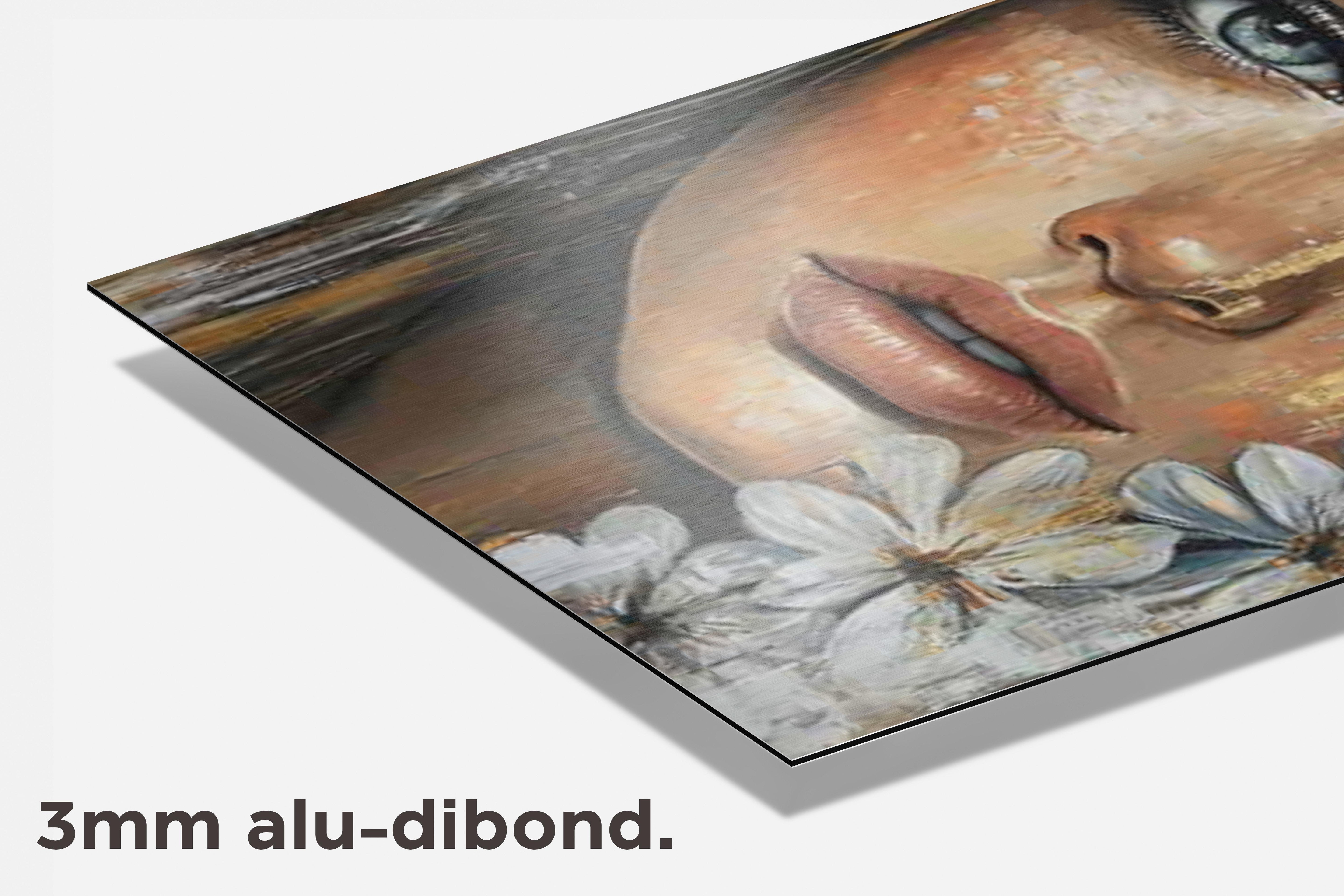 Dame Aquarel dibond detail