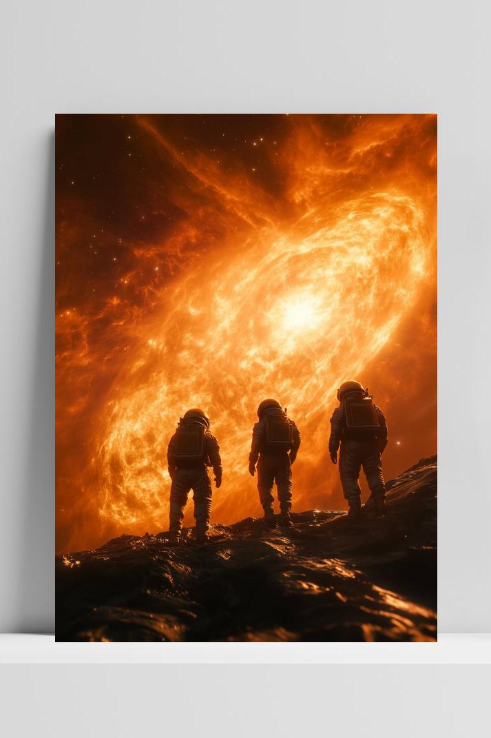 Astronauten op 3mm aluminium dibond