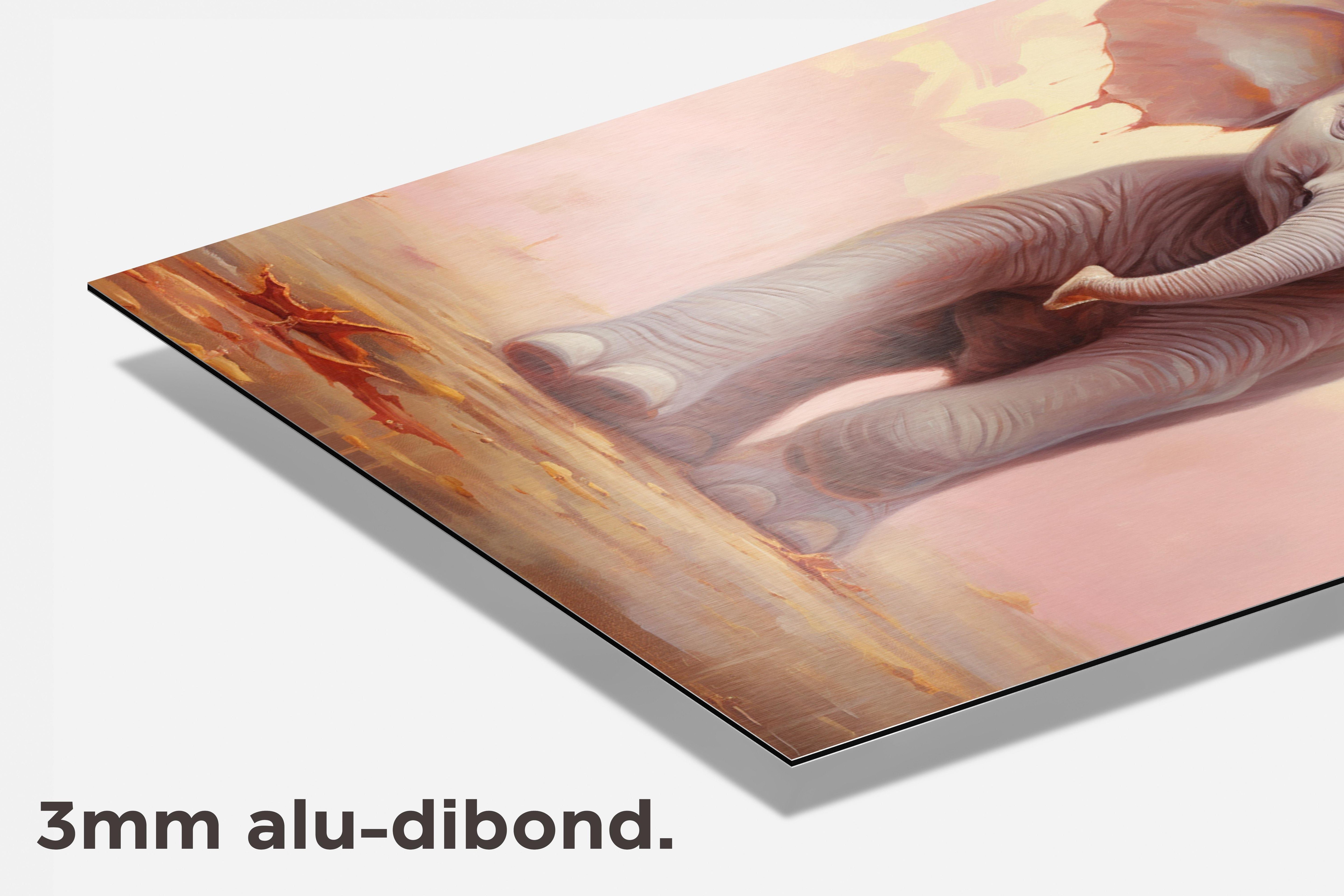 Baby Olifant dibond detail