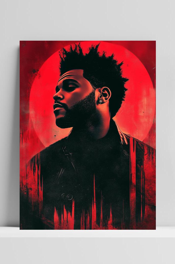The Weeknd op 3mm aluminium dibond