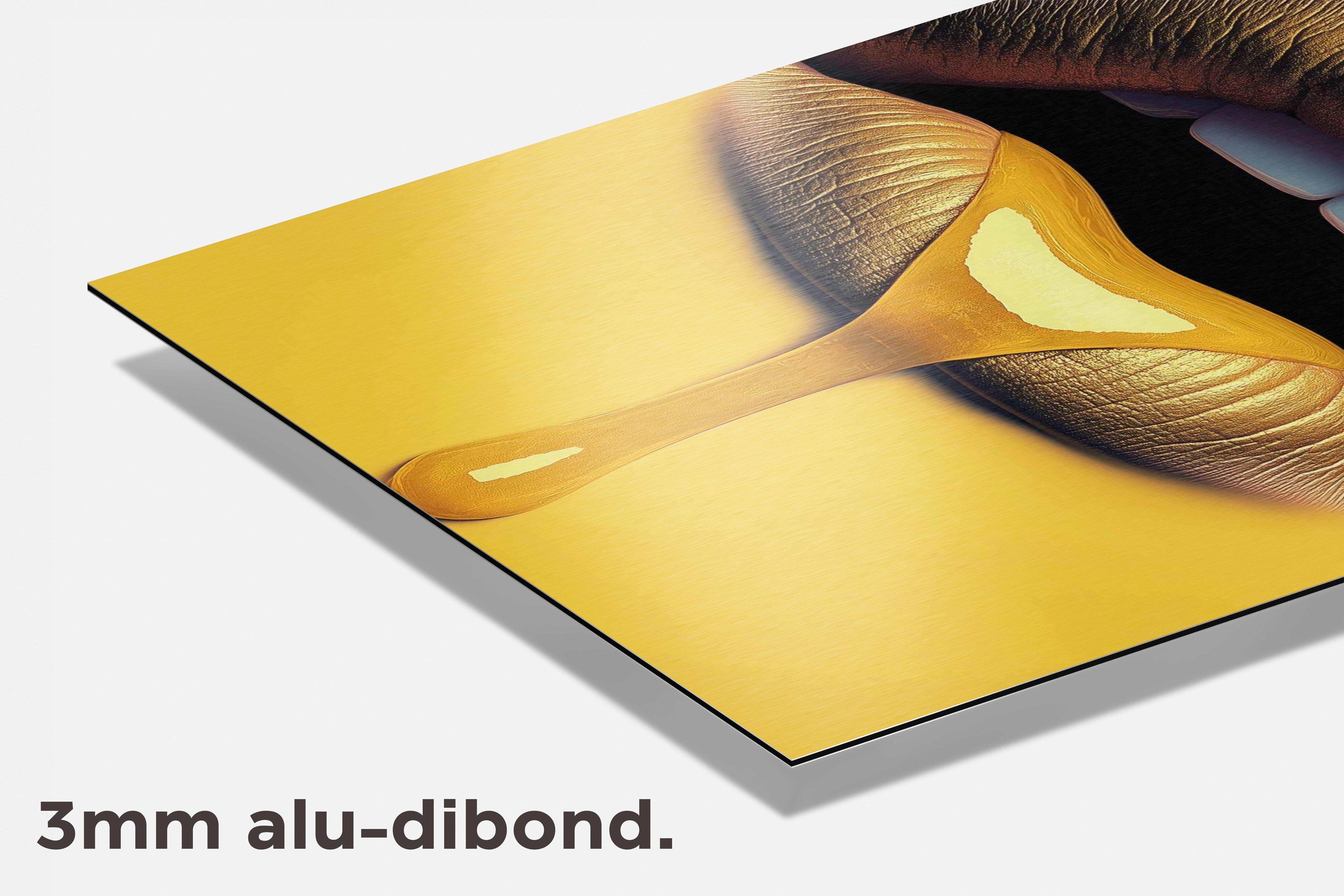 Gele Lippen dibond detail