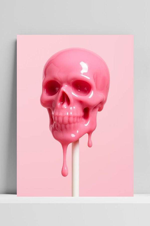 Skull Lollipop Candy Halloween Melting poster