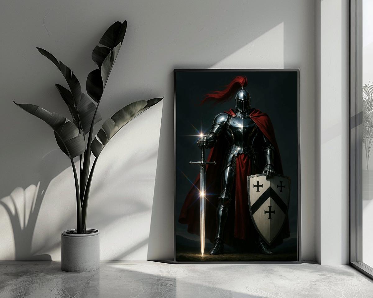 Knight Sword Shield poster van 25 Artstreet