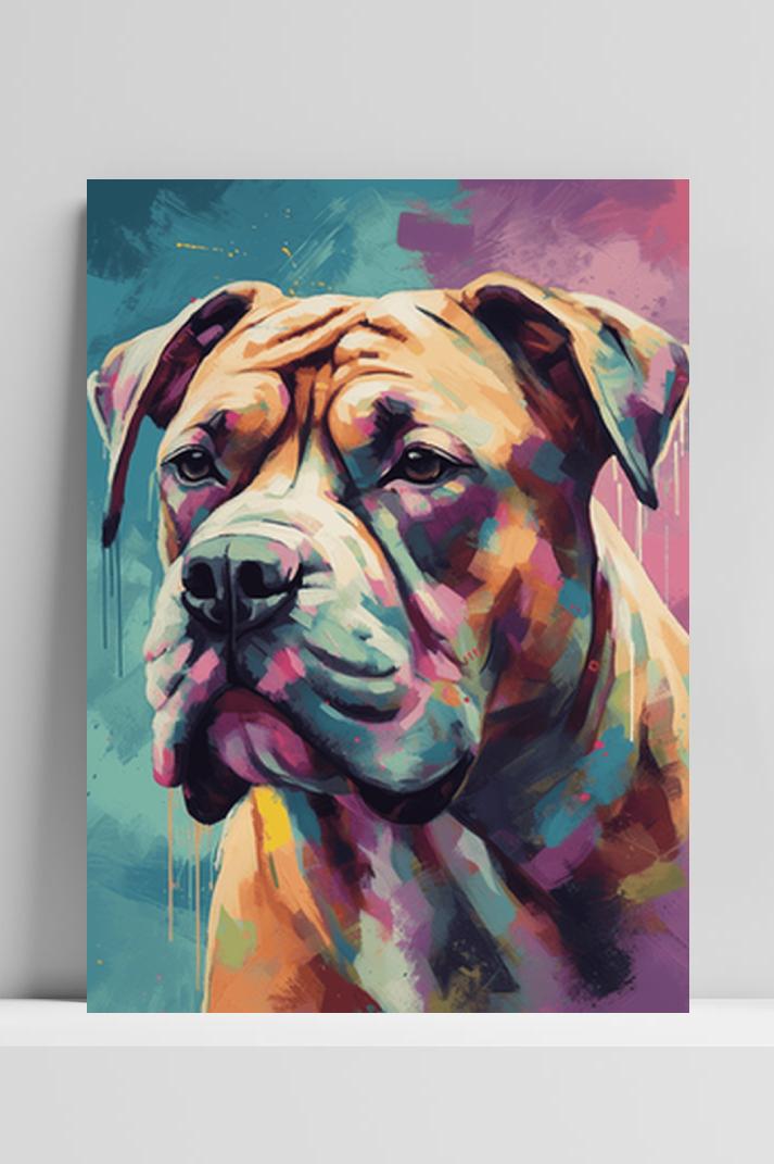 Hondenposter op 3mm aluminium dibond