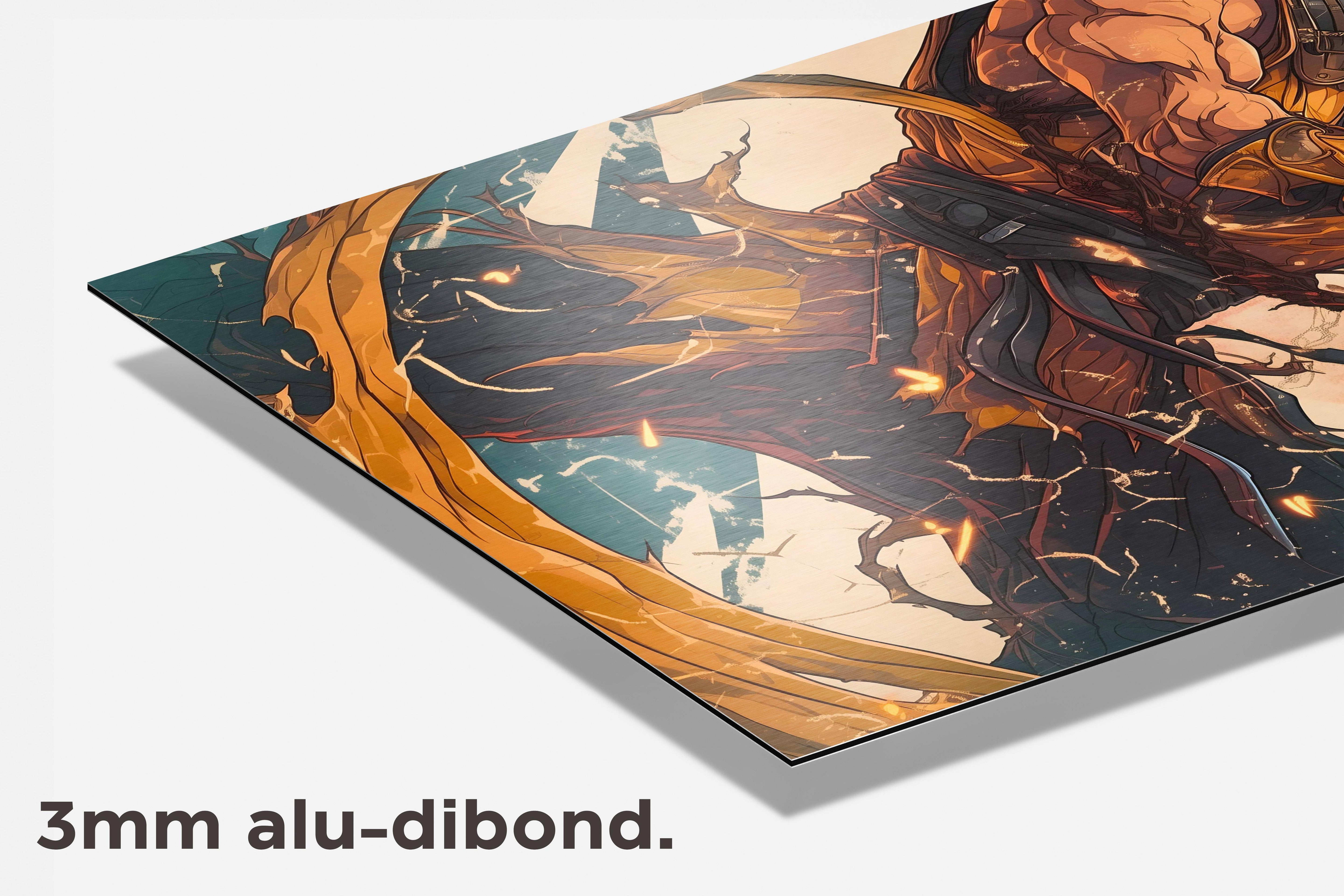 Scorpion Mortal Kombat dibond detail