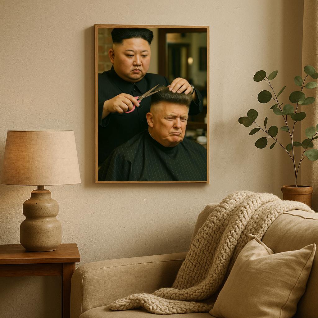 Kim Jong Un Donald Trump poster sfeerbeeld 2
