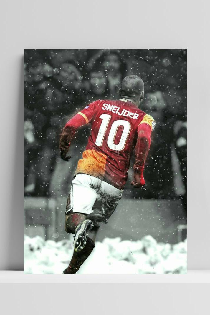 Wesley Sneijder op 3mm aluminium dibond
