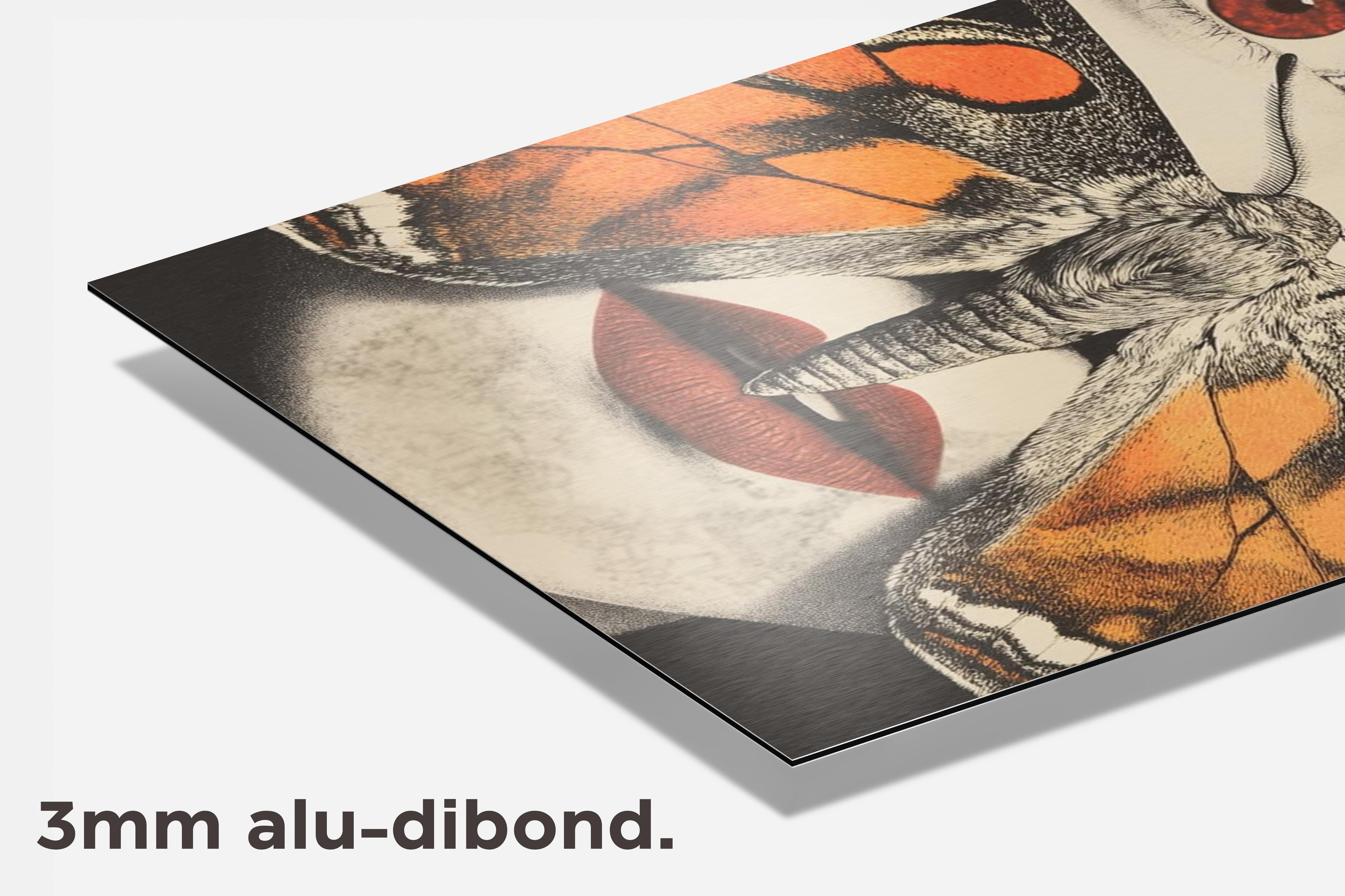 Vrouw Vlinder dibond detail