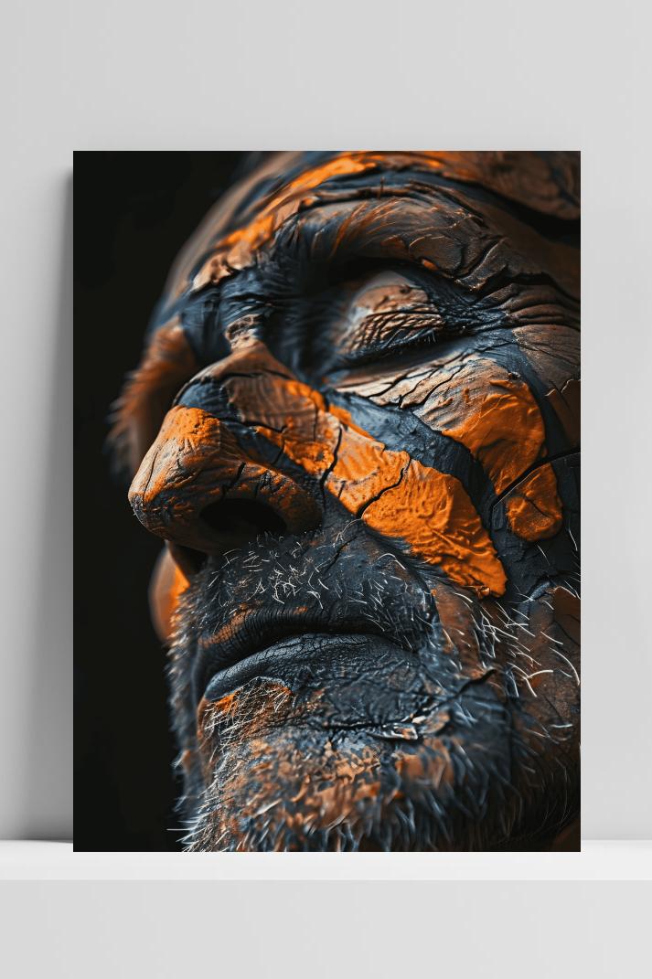 Tribal Close Up op 3mm aluminium dibond