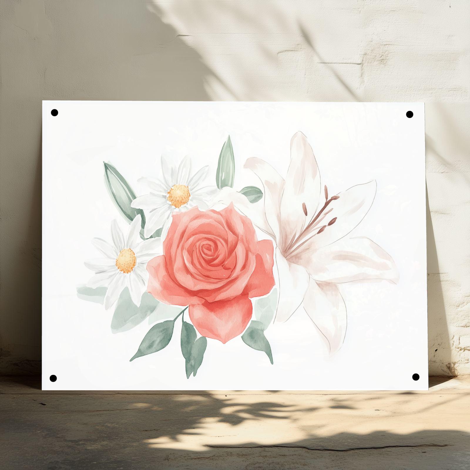Tuinposter Rode Roos sfeerbeeld 3