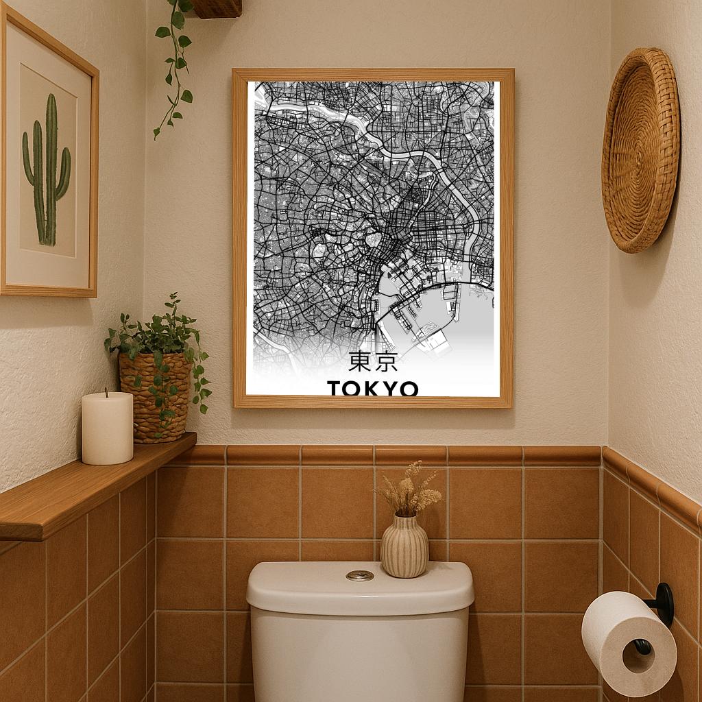 Tokyo Japan White poster sfeerbeeld 3