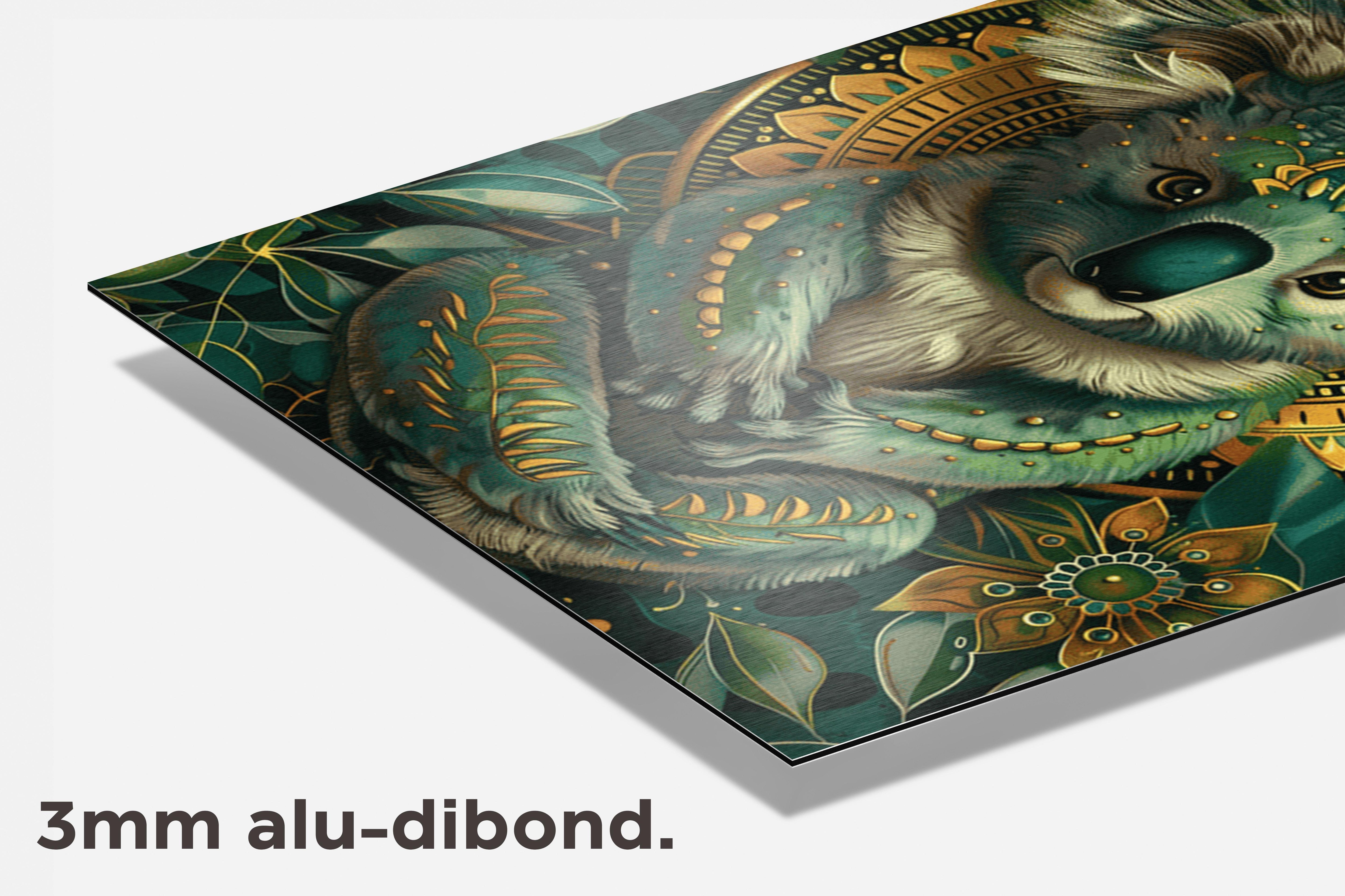 Koala Mandala dibond detail