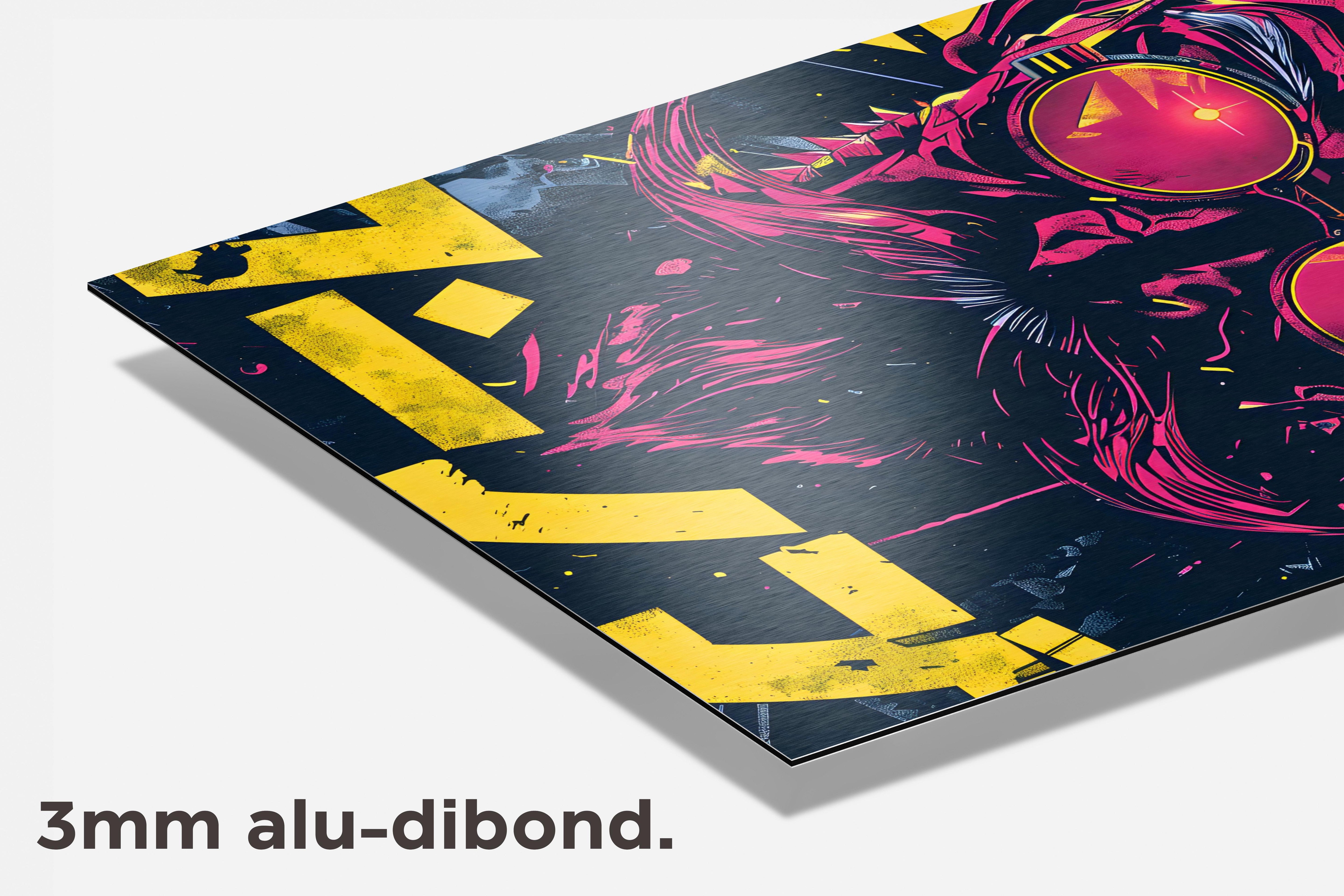 Manga Cover Oude Man dibond detail