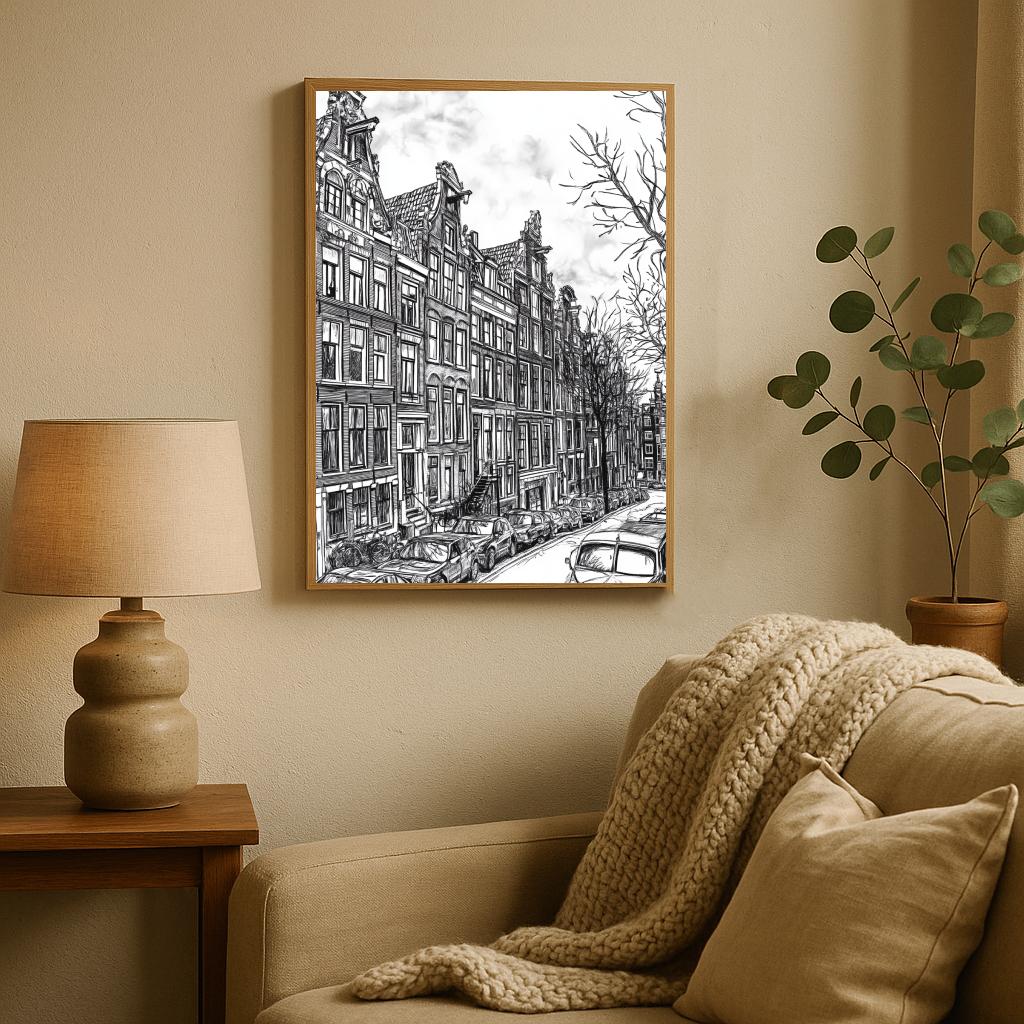 Amsterdam B&W poster sfeerbeeld 2
