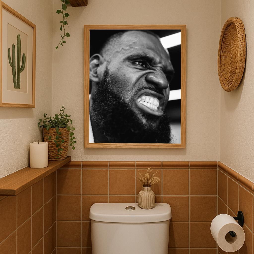 LeBron James B&W poster sfeerbeeld 3