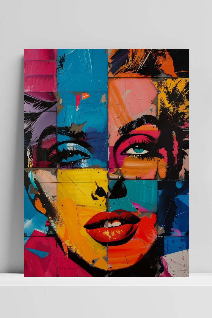 Marilyn Monroe Kunst op 3mm aluminium dibond