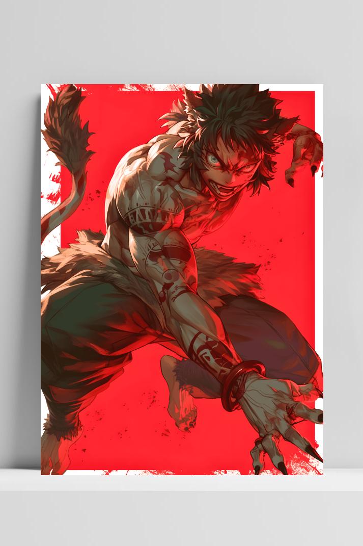 Weerwolf op 3mm aluminium dibond