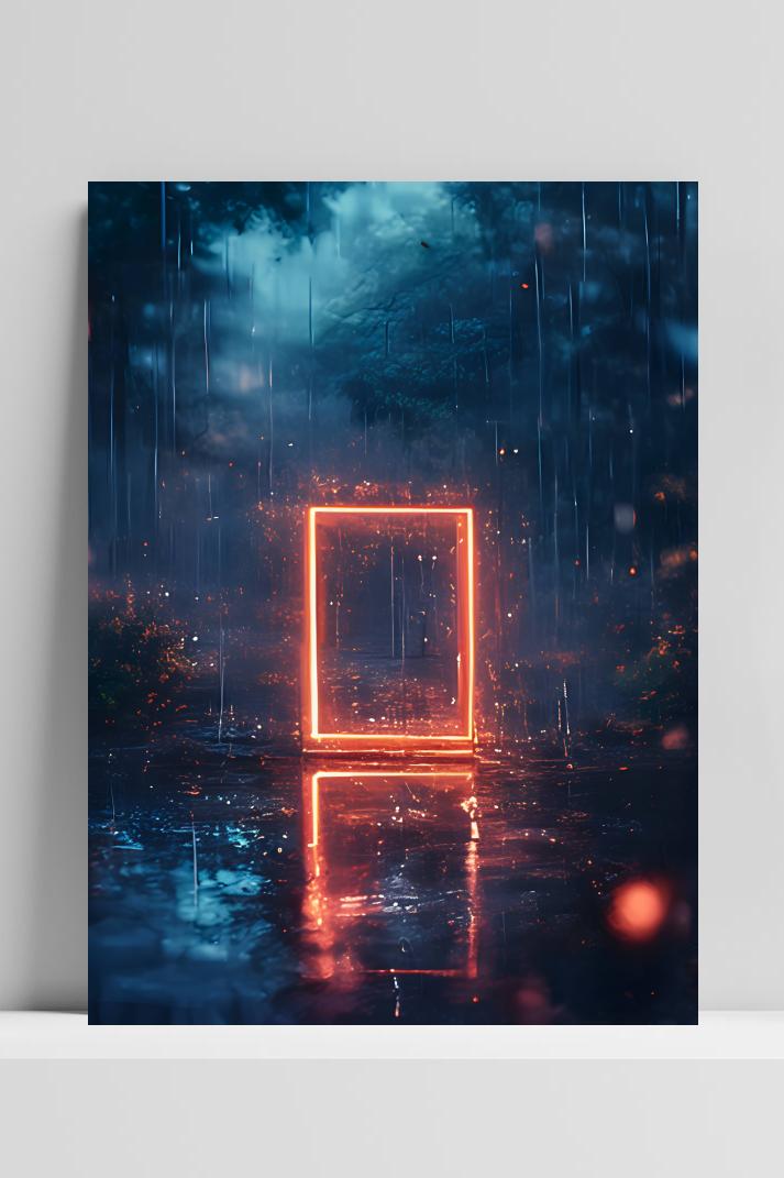 Neon Bos op 3mm aluminium dibond