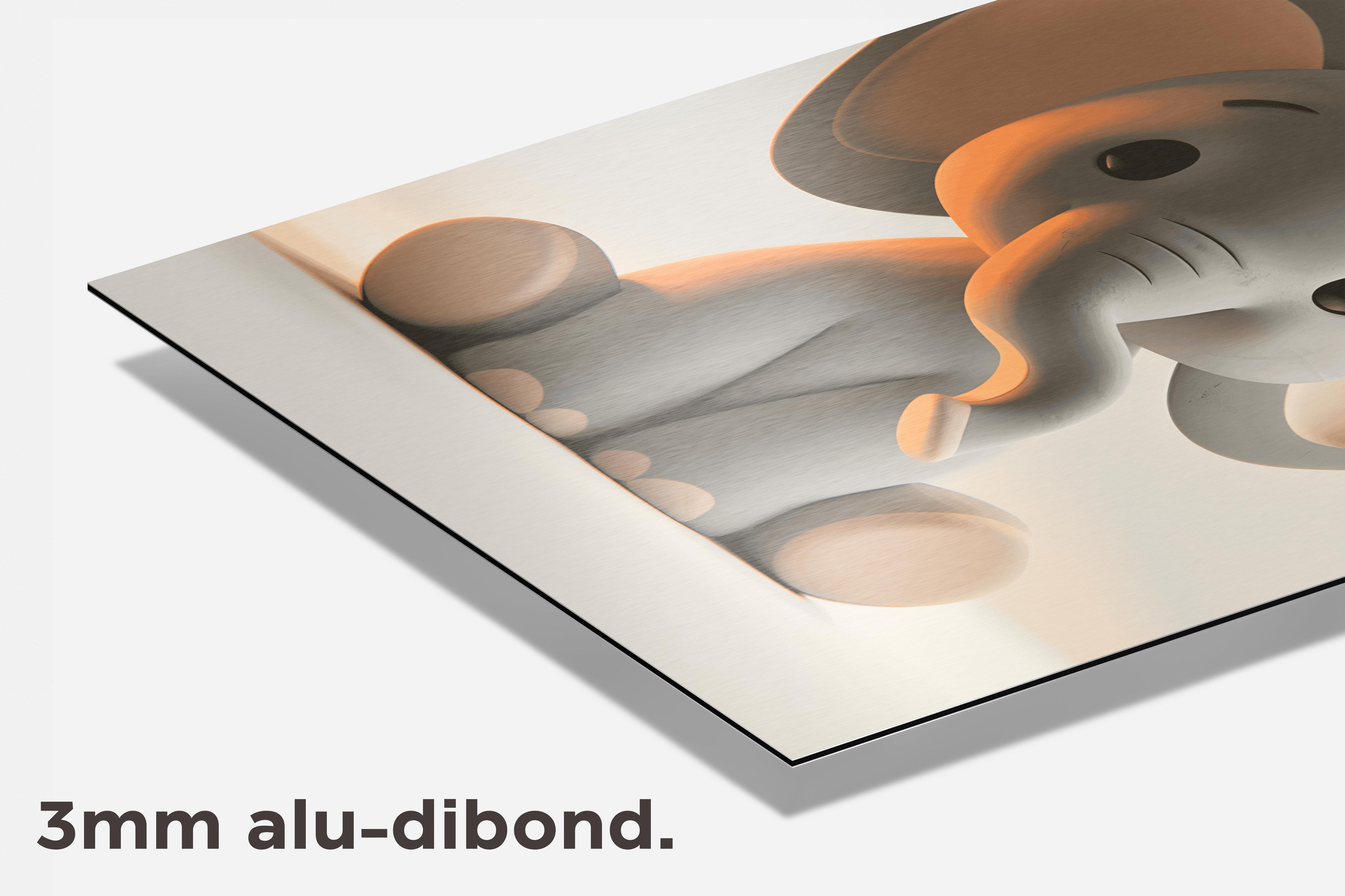 Babyolifant dibond detail