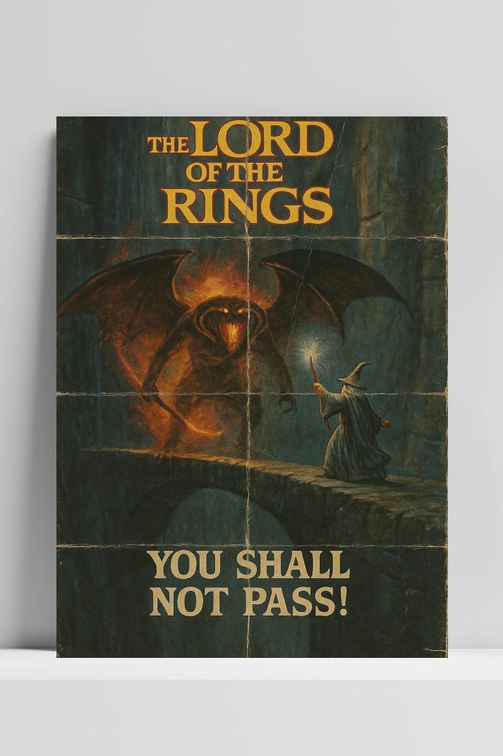 The Lord Of The Rings Art Quote op 3mm aluminium dibond