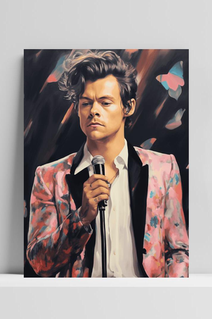 Harry Styles op 3mm aluminium dibond