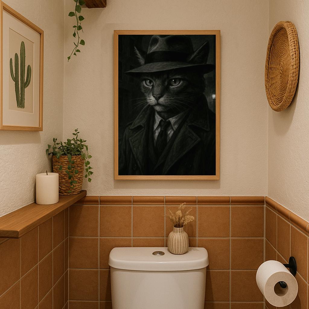 Cat Detective B&W poster sfeerbeeld 3