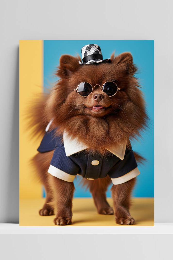 Póster Pomeranian Fashion Sunglasses de 25 Artstreet