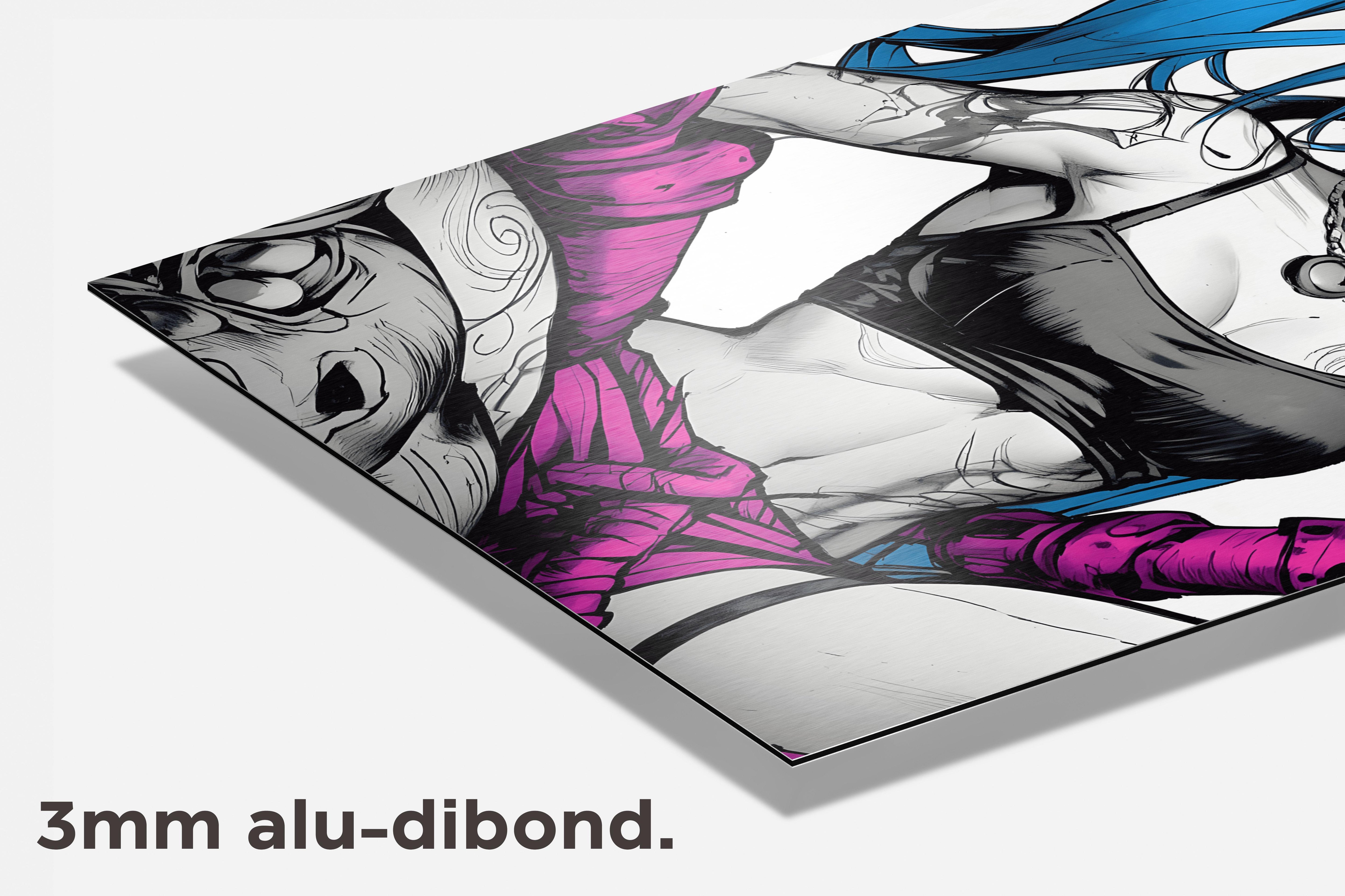 League of Legends Jinx dibond detail