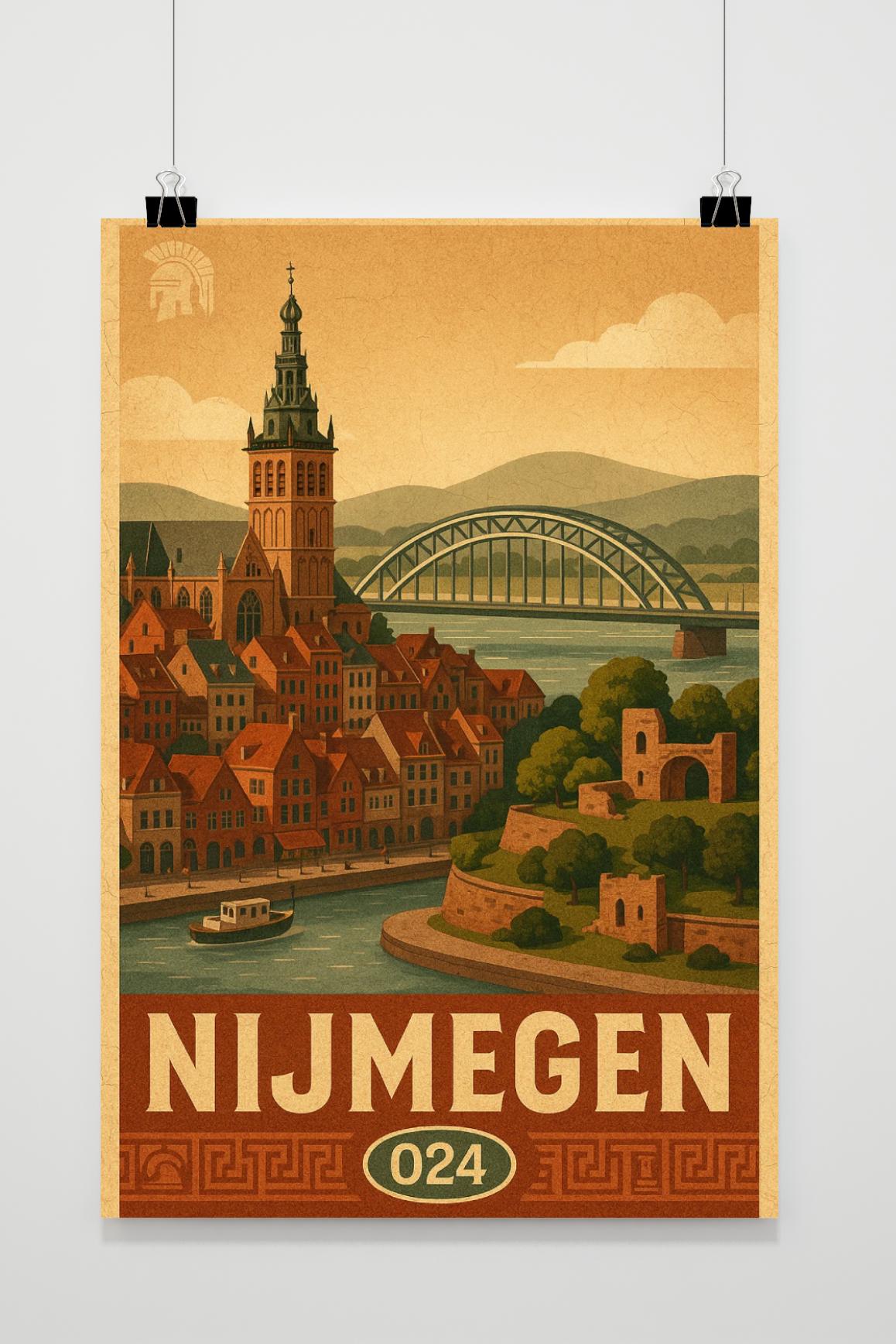 Nijmegen Netherlands Vintage Text poster van 25 Artstreet