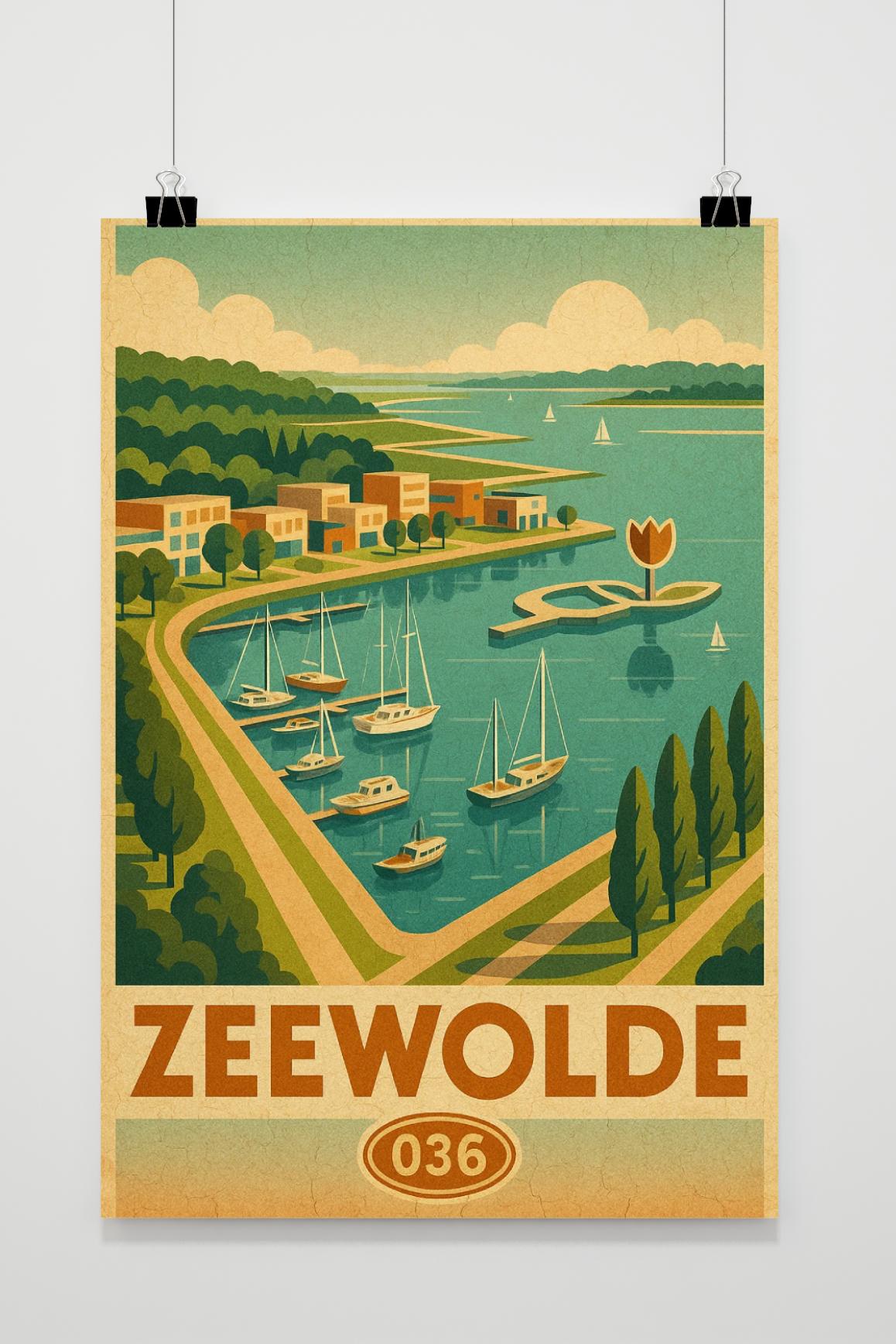 Zeewolde Netherlands Vintage Text poster van 25 Artstreet