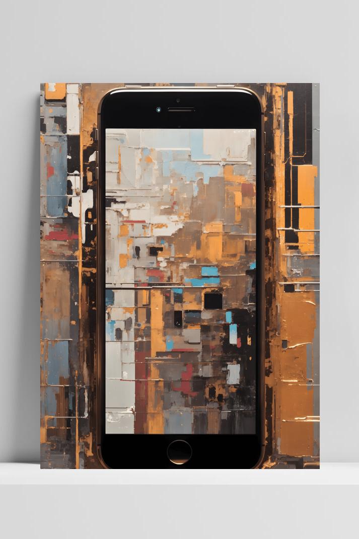 Mobiel Abstract op 3mm aluminium dibond