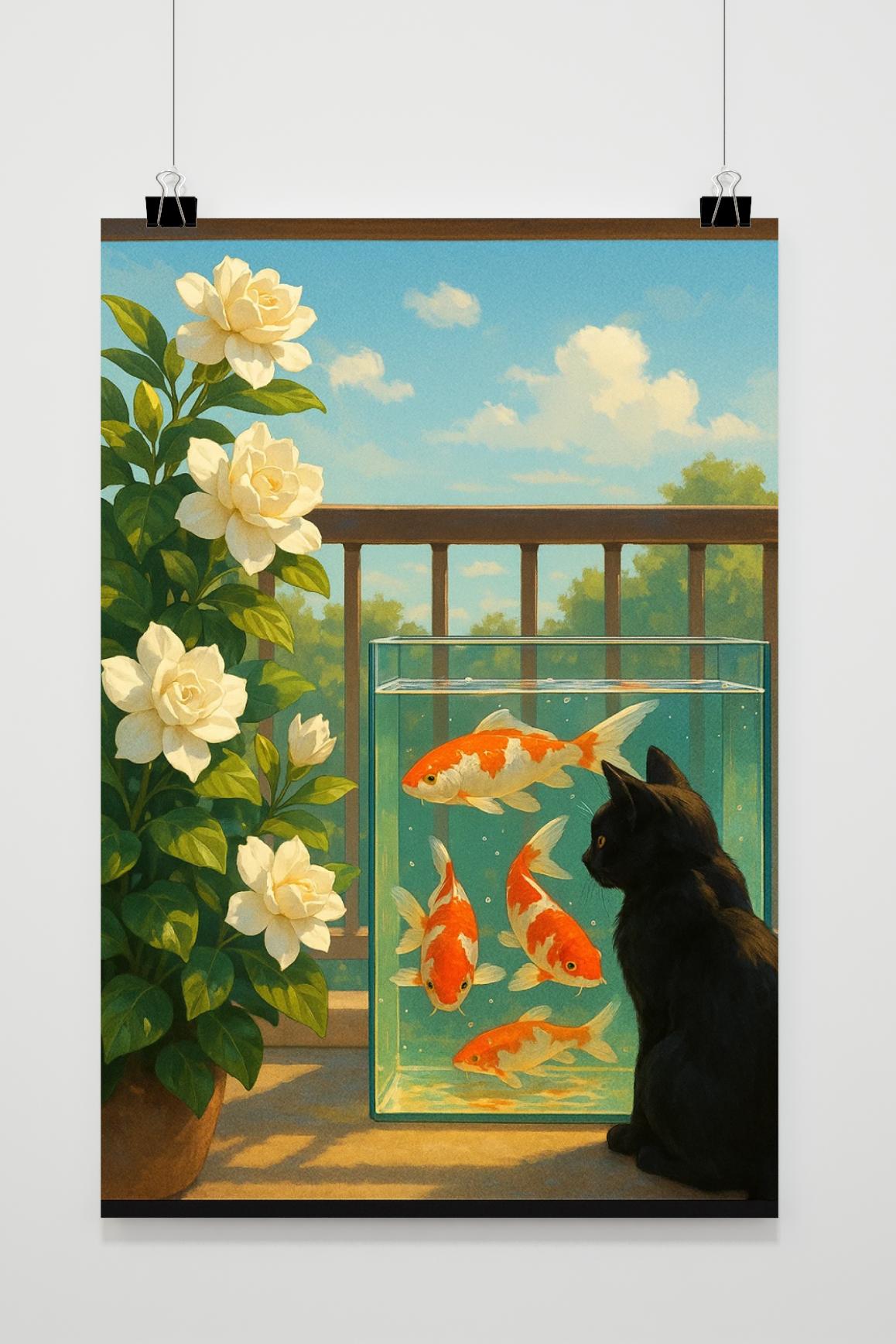 Cat Koi poster van 25 Artstreet