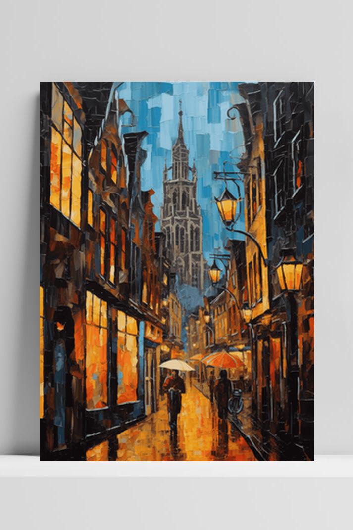 Antwerpen Stad op 3mm aluminium dibond