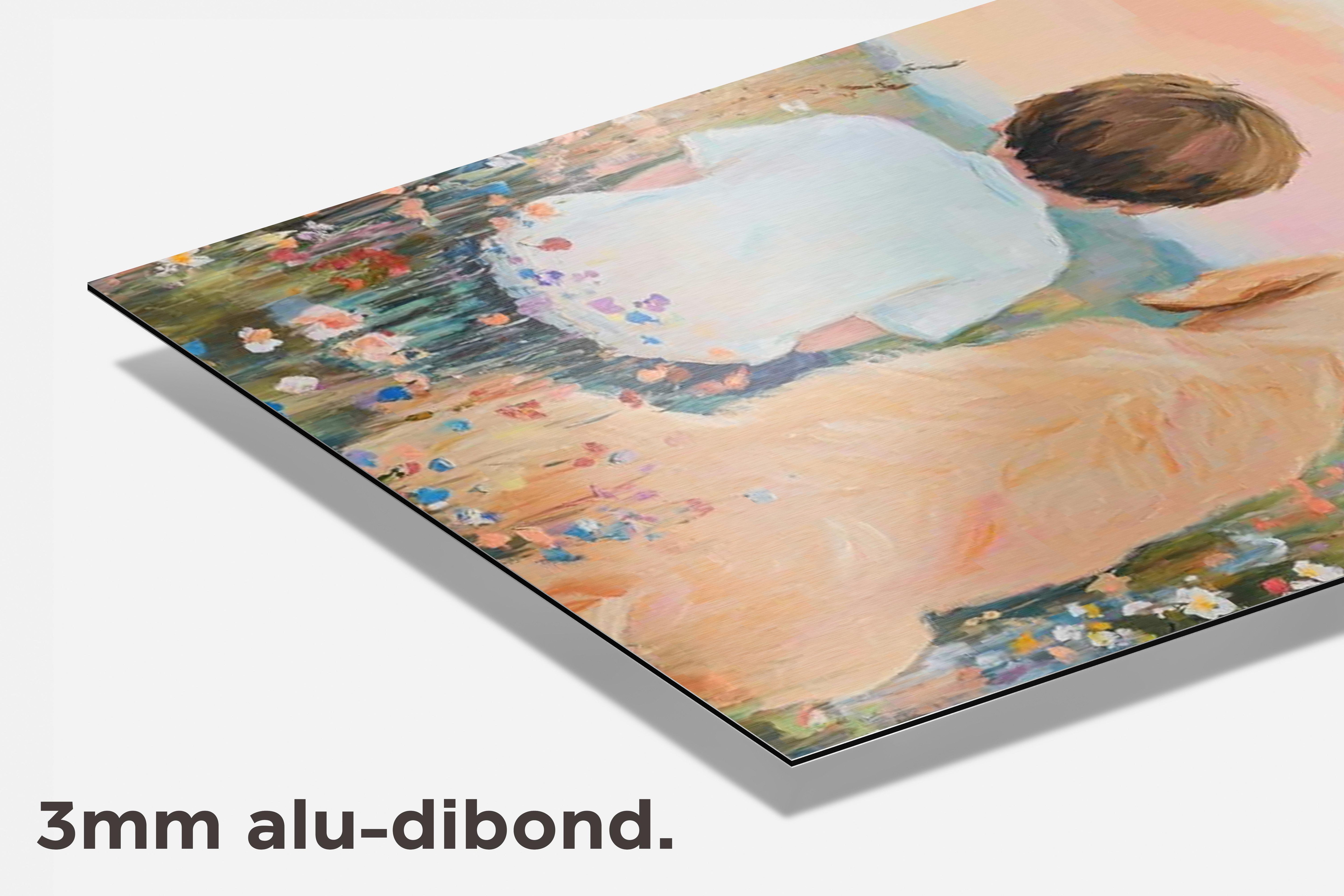 Jongen Hond dibond detail