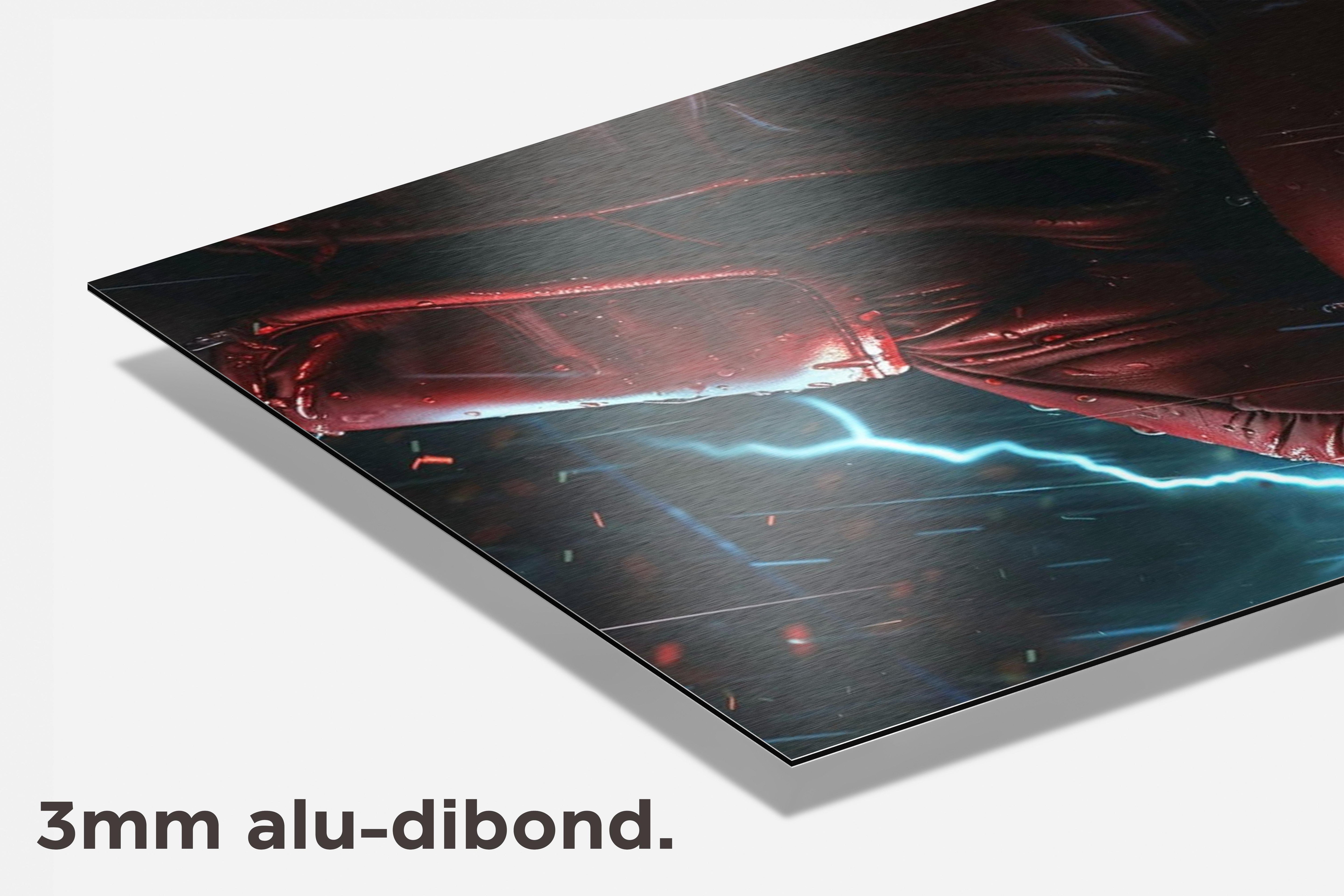 Bokshandschoen Rood dibond detail