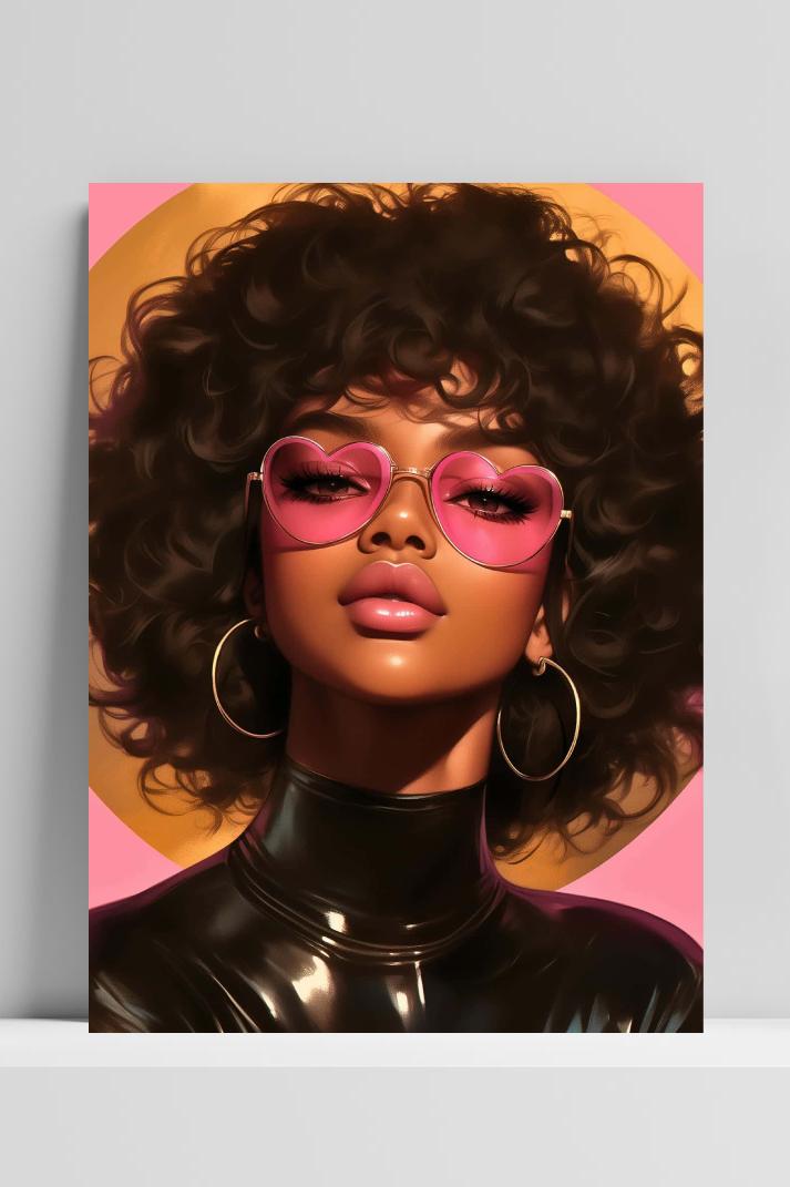Sunglasses Heart op 3mm aluminium dibond