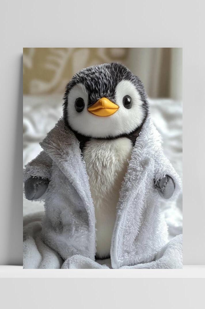 Pinguïn op 3mm aluminium dibond