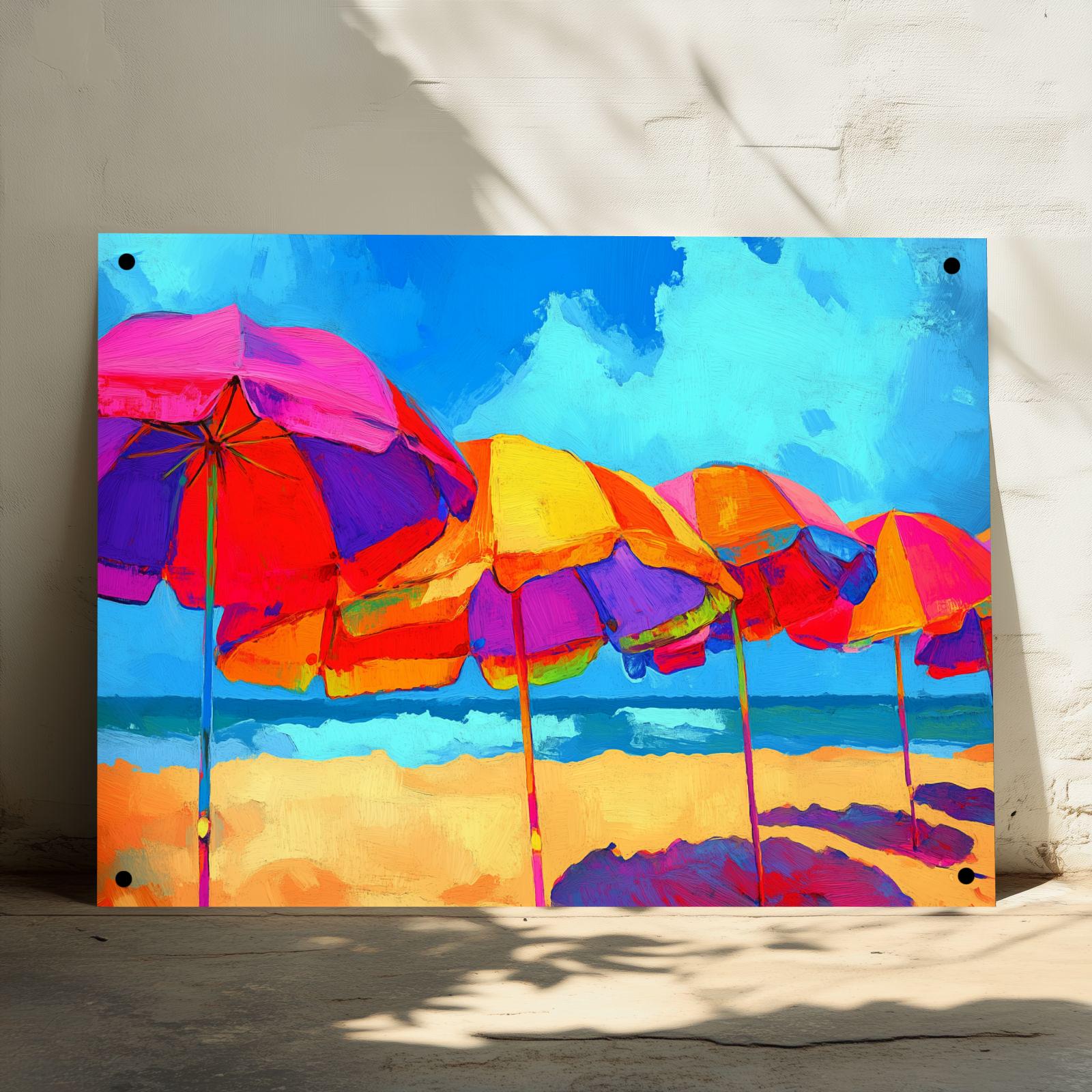 Tuinposter Parasols sfeerbeeld 3