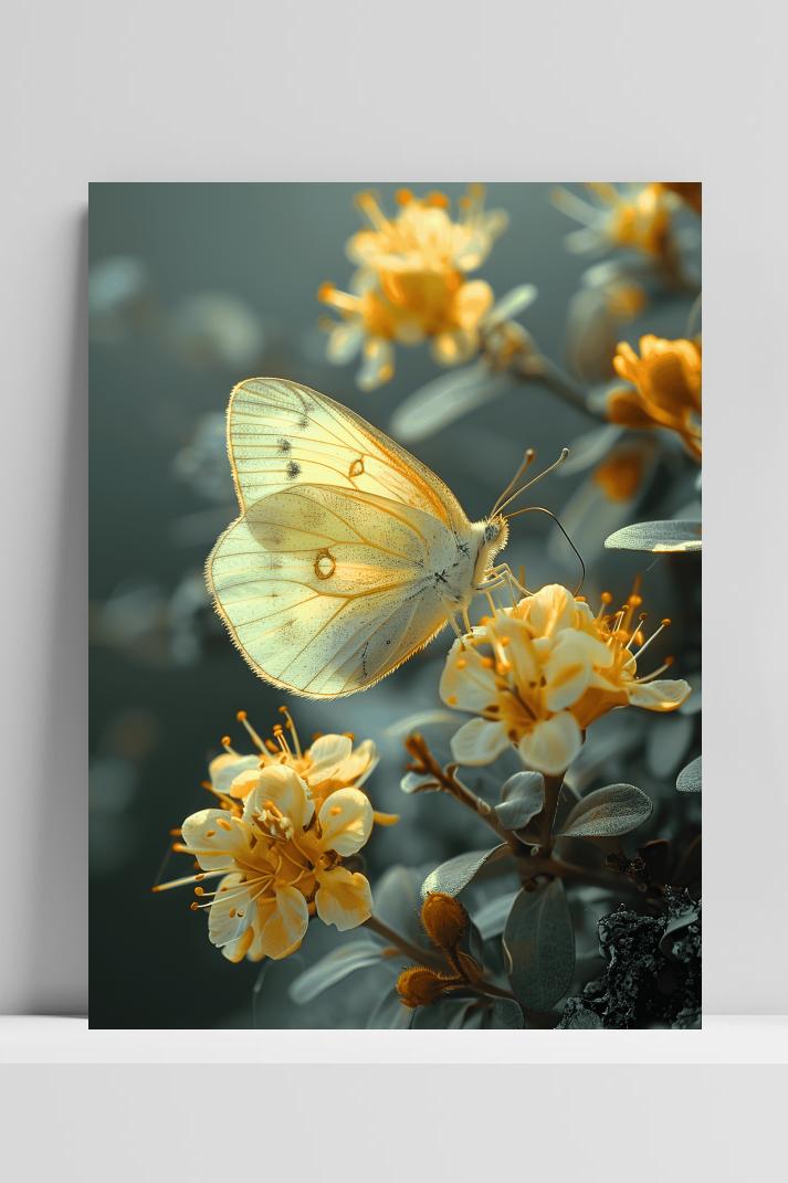Vlinder op 3mm aluminium dibond