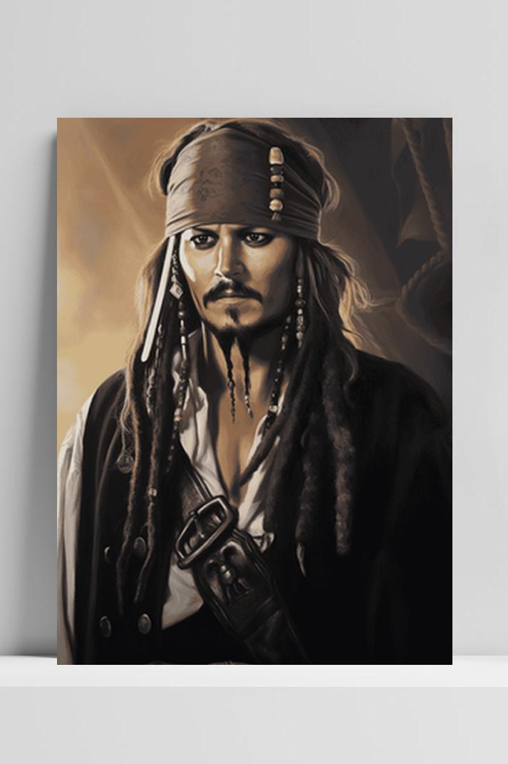 Jack Sparrow op 3mm aluminium dibond