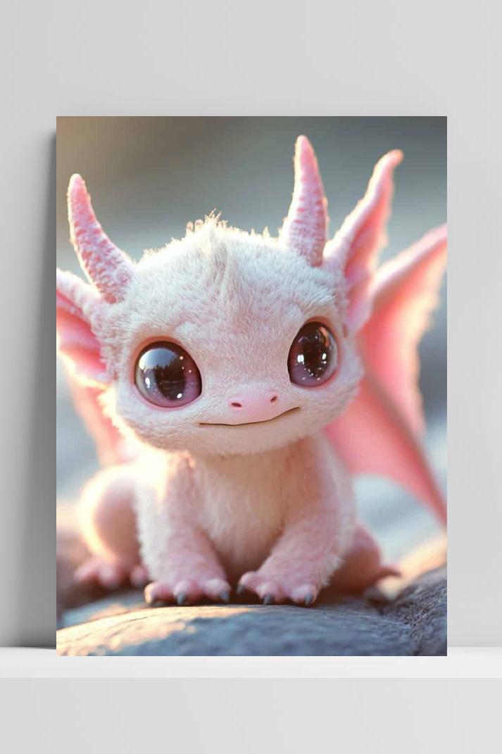 Baby Draak op 3mm aluminium dibond