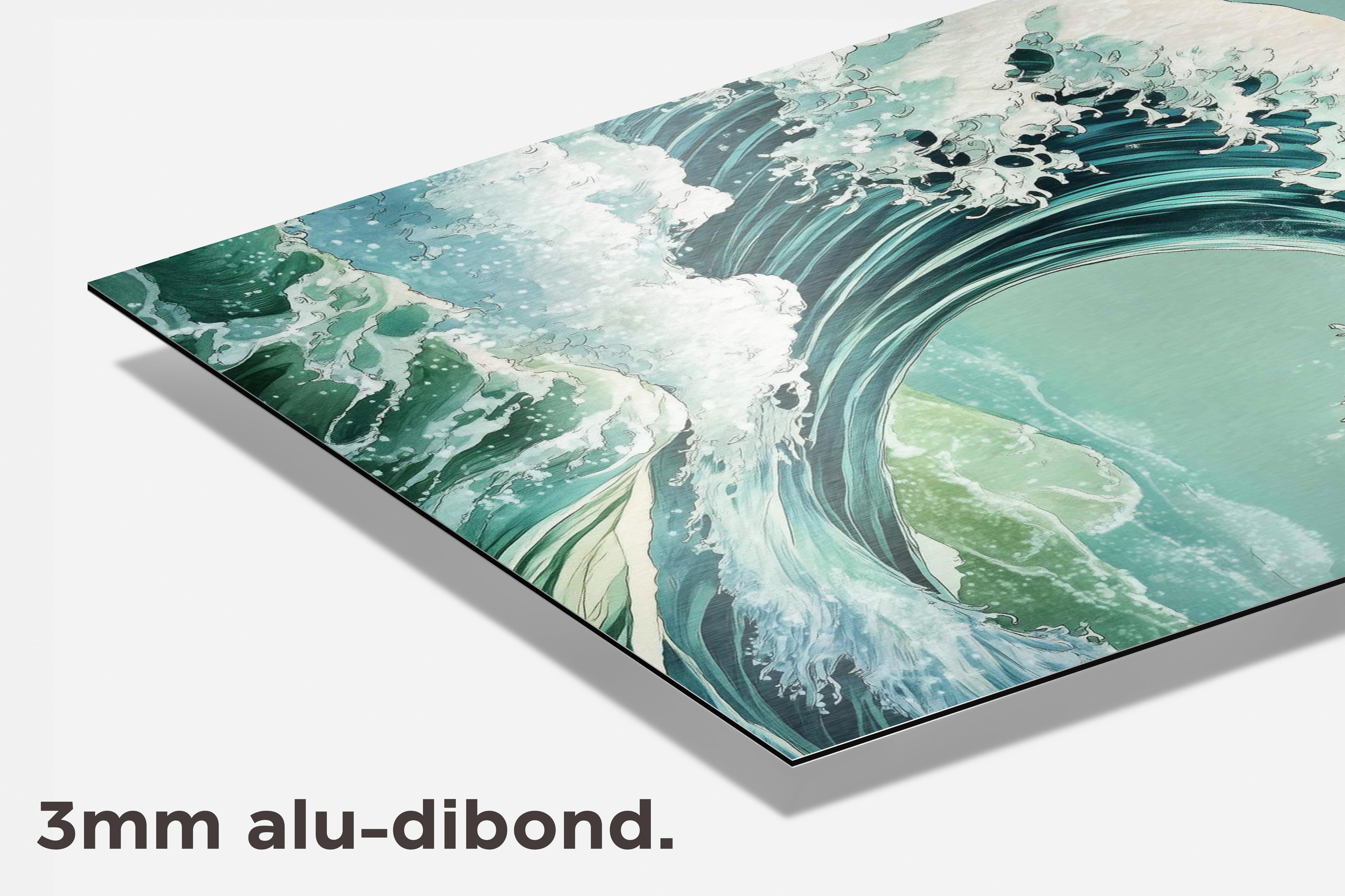 Golven Hokusai dibond detail